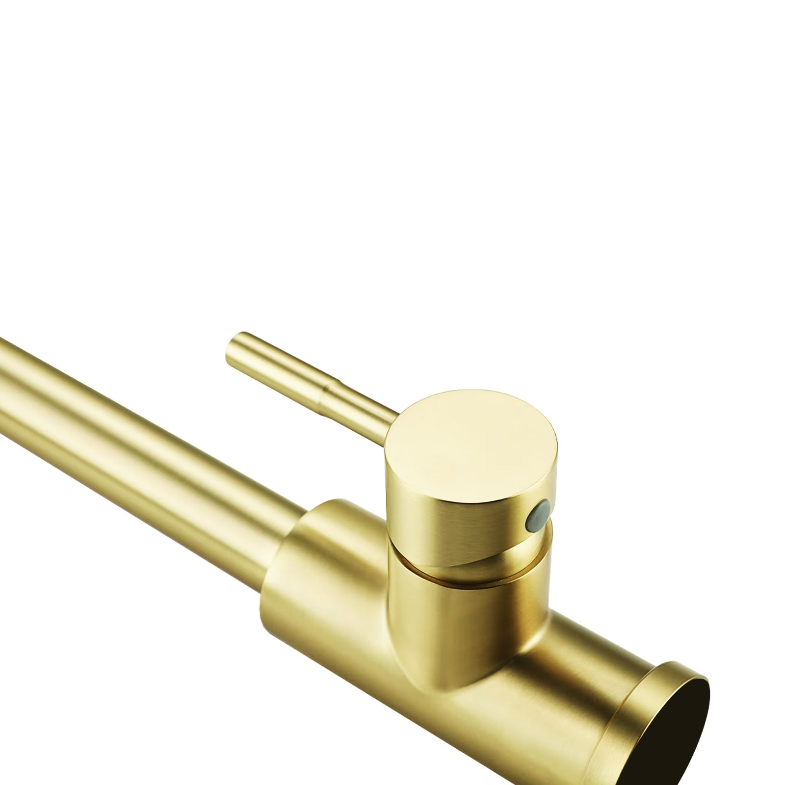 Brushed Brass Modern Pull Out Kitchen Mixer Tap