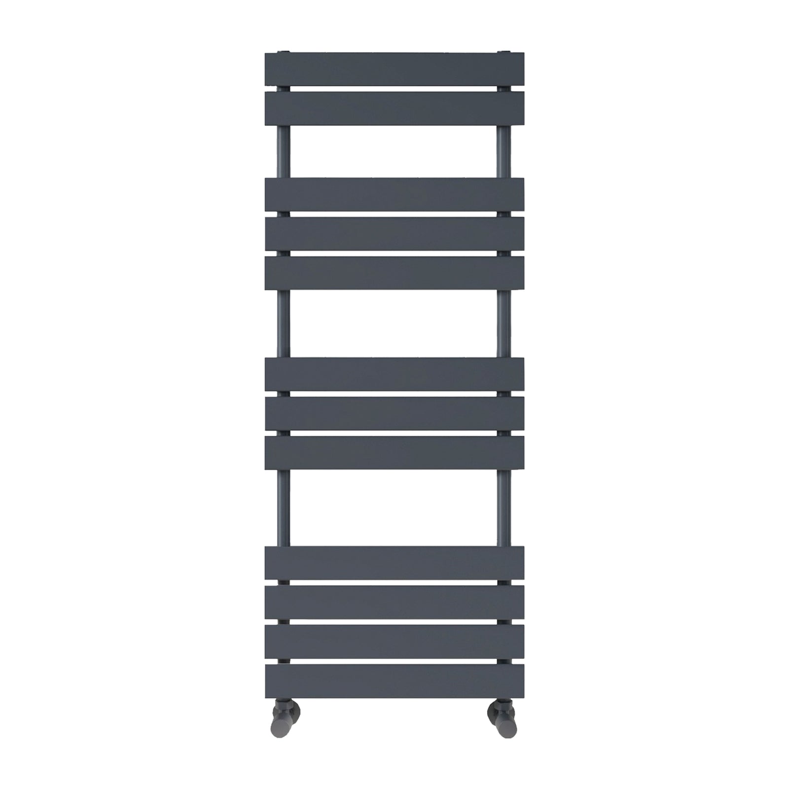 1200mm H x 450mm W Anthracite Flat Panel Heated Towel Rail Radiator