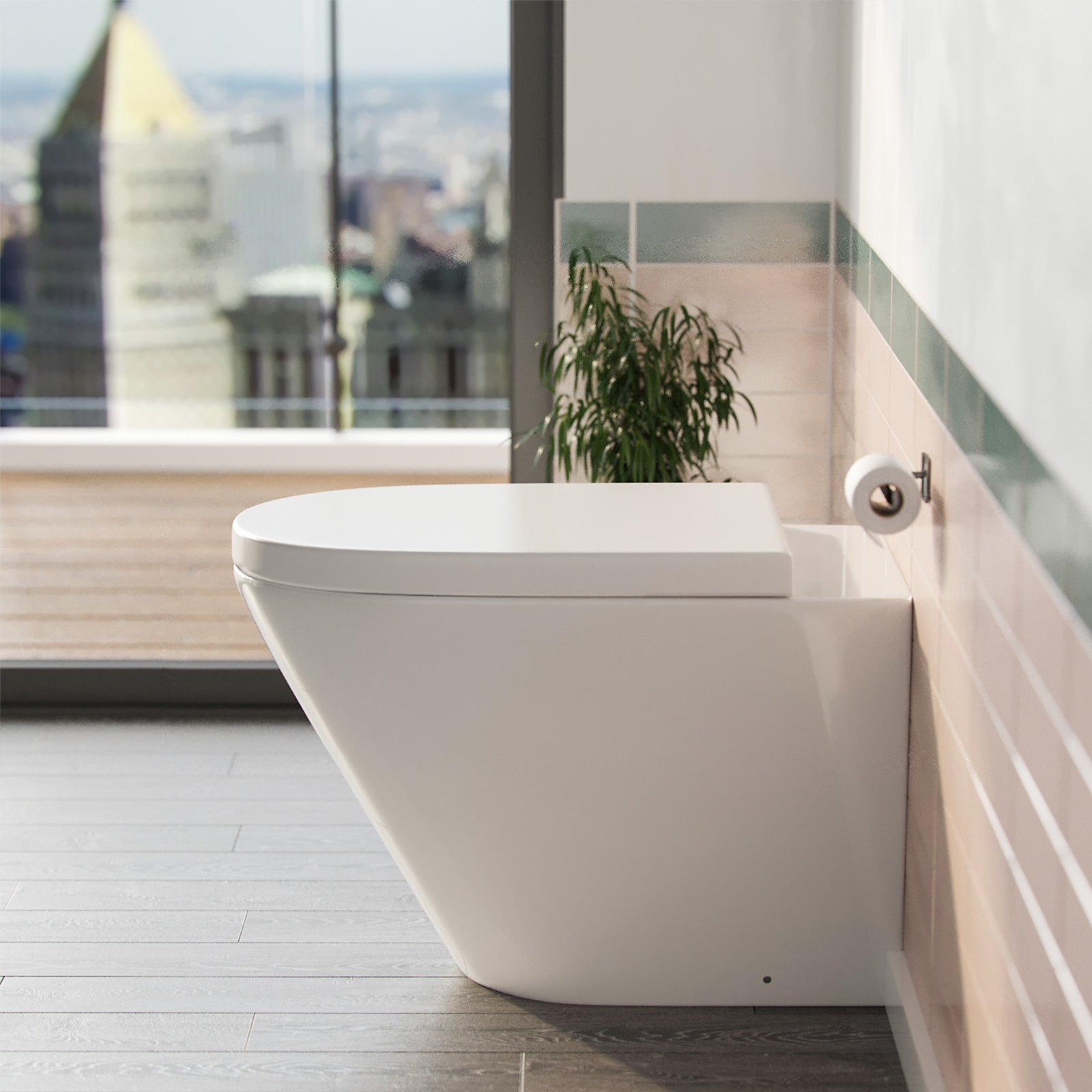 Ellen 550mm Vanity Basin Unit, WC Unit & Ellis Back To Wall Toilet White