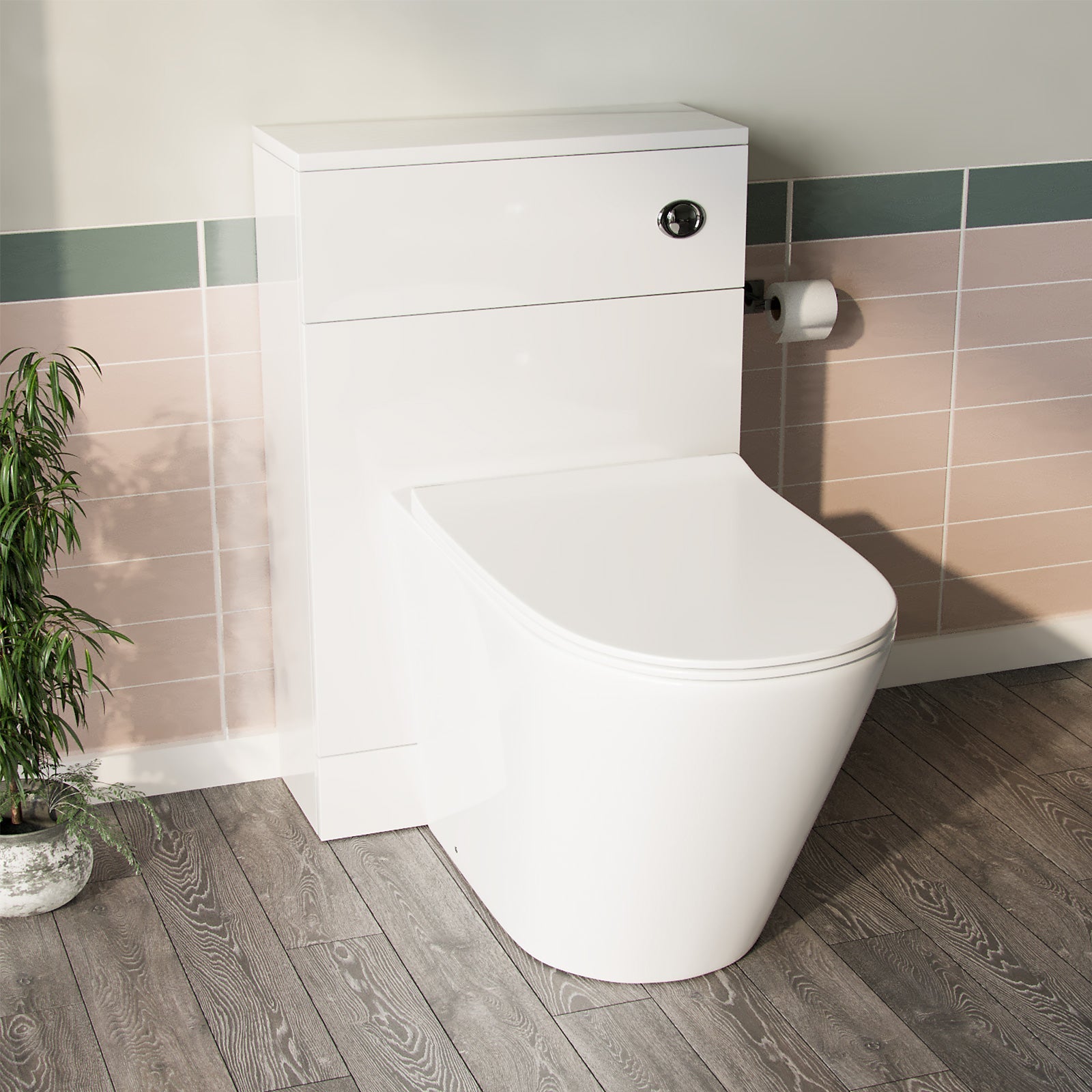 Ellis Back To Wall WC Toilet with Concealed Cistern Bathroom Unit