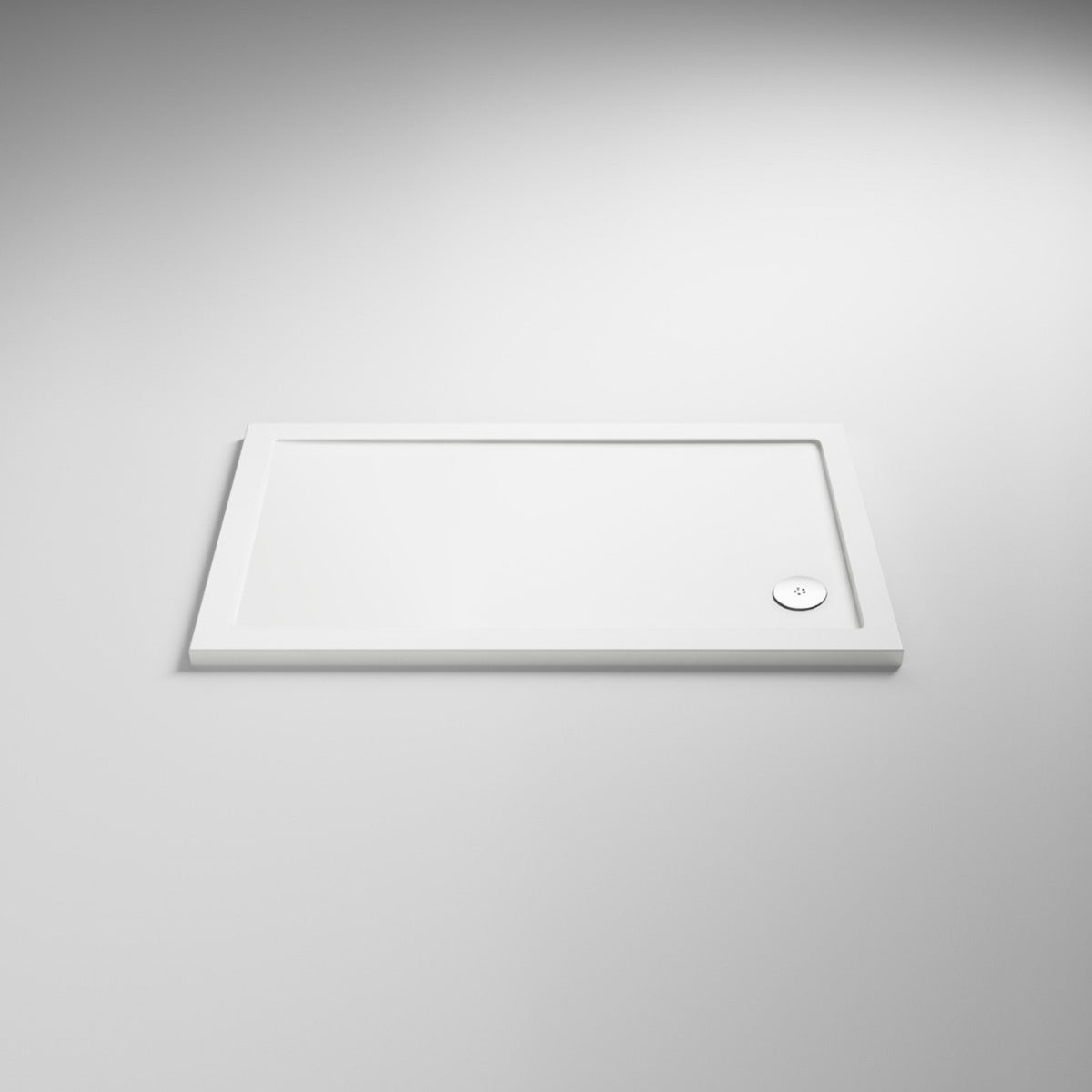 Slim 900 x 700 Rectangular Stone Resin Shower Tray For Wetroom Enclosure