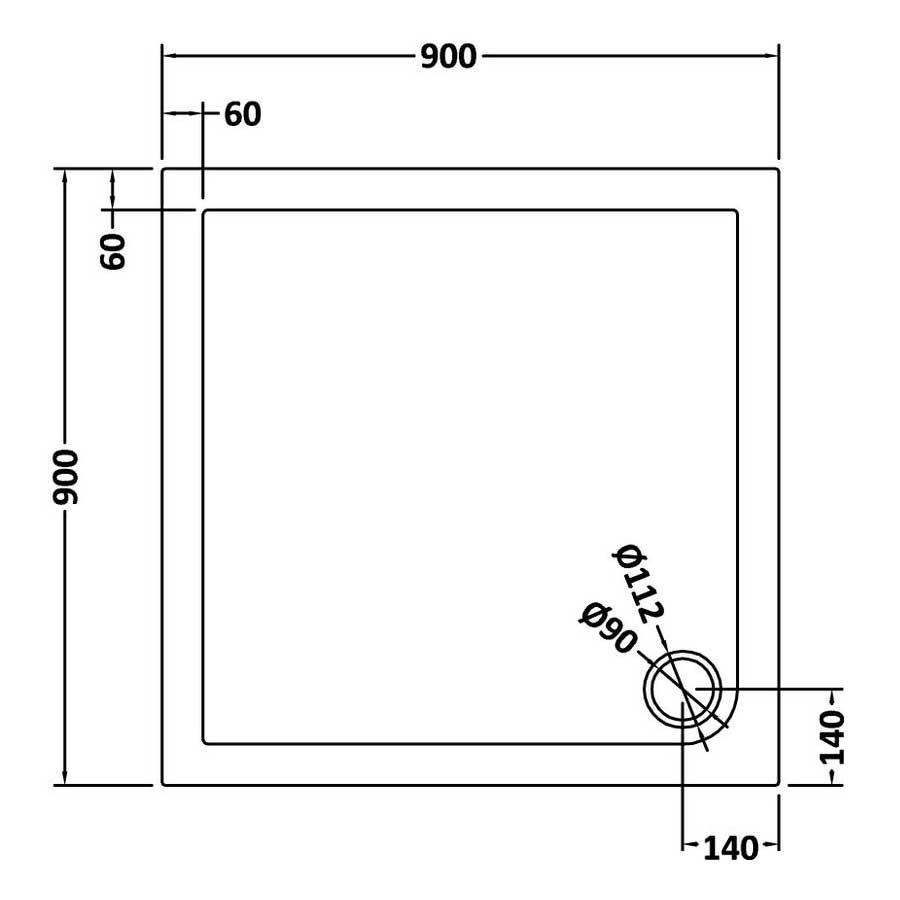 Brushed Brass Framed 900 x 900mm Pivot Door Shower Enclosure Panel & Tray