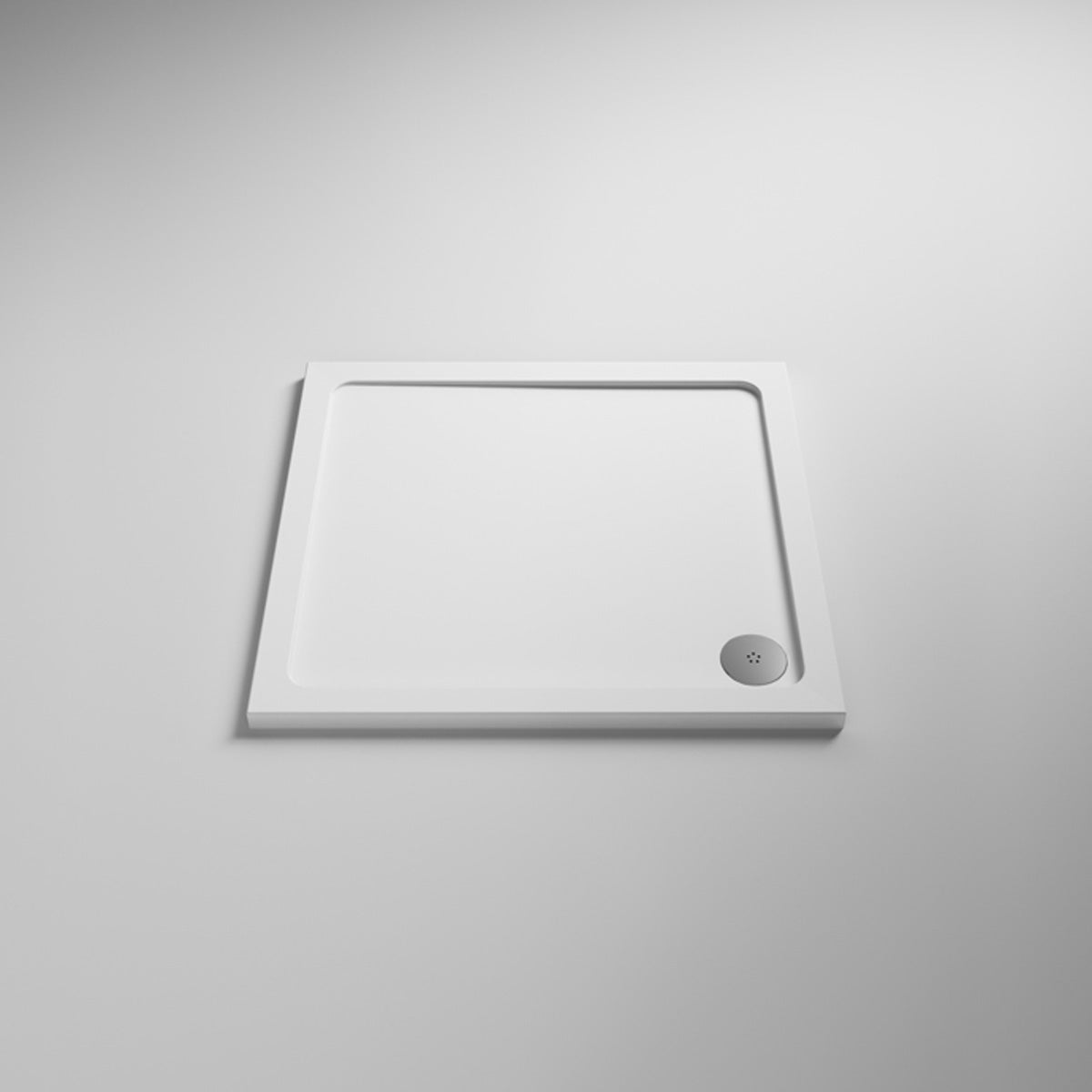 Slim 1000 x 1000 Square Stone Resin Shower Tray For Wetroom Enclosure