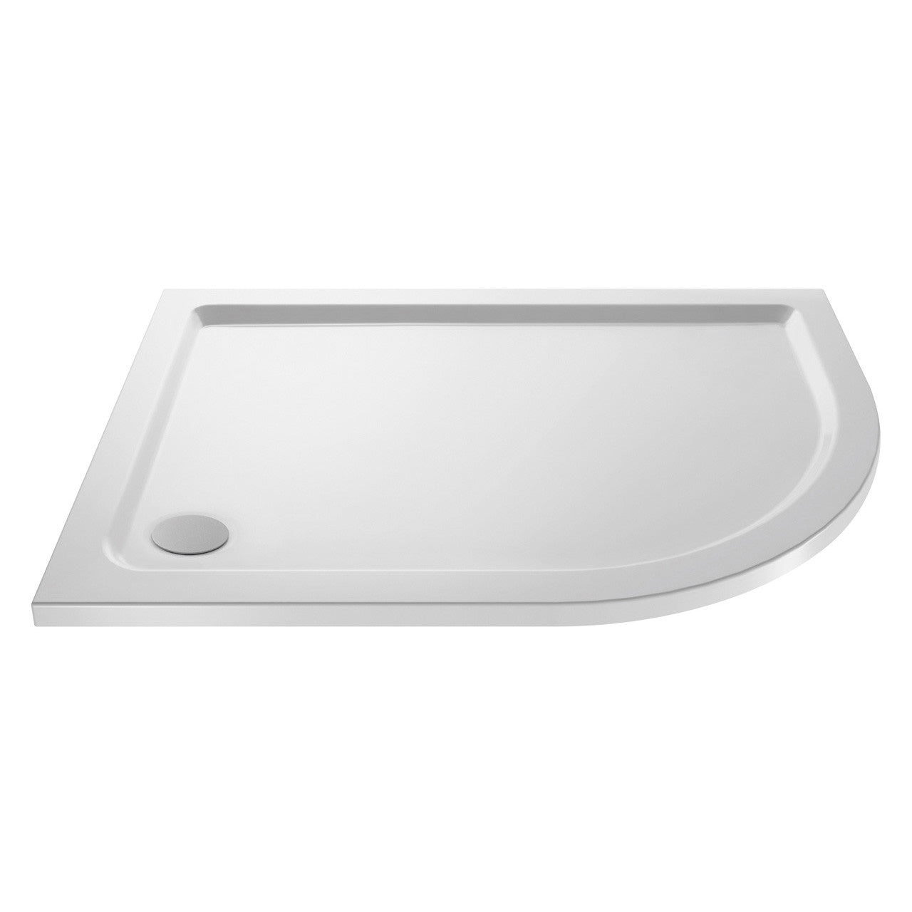 RH 1200 x 900mm Chrome Framed Offset Quadrant Shower Enclosure & Tray