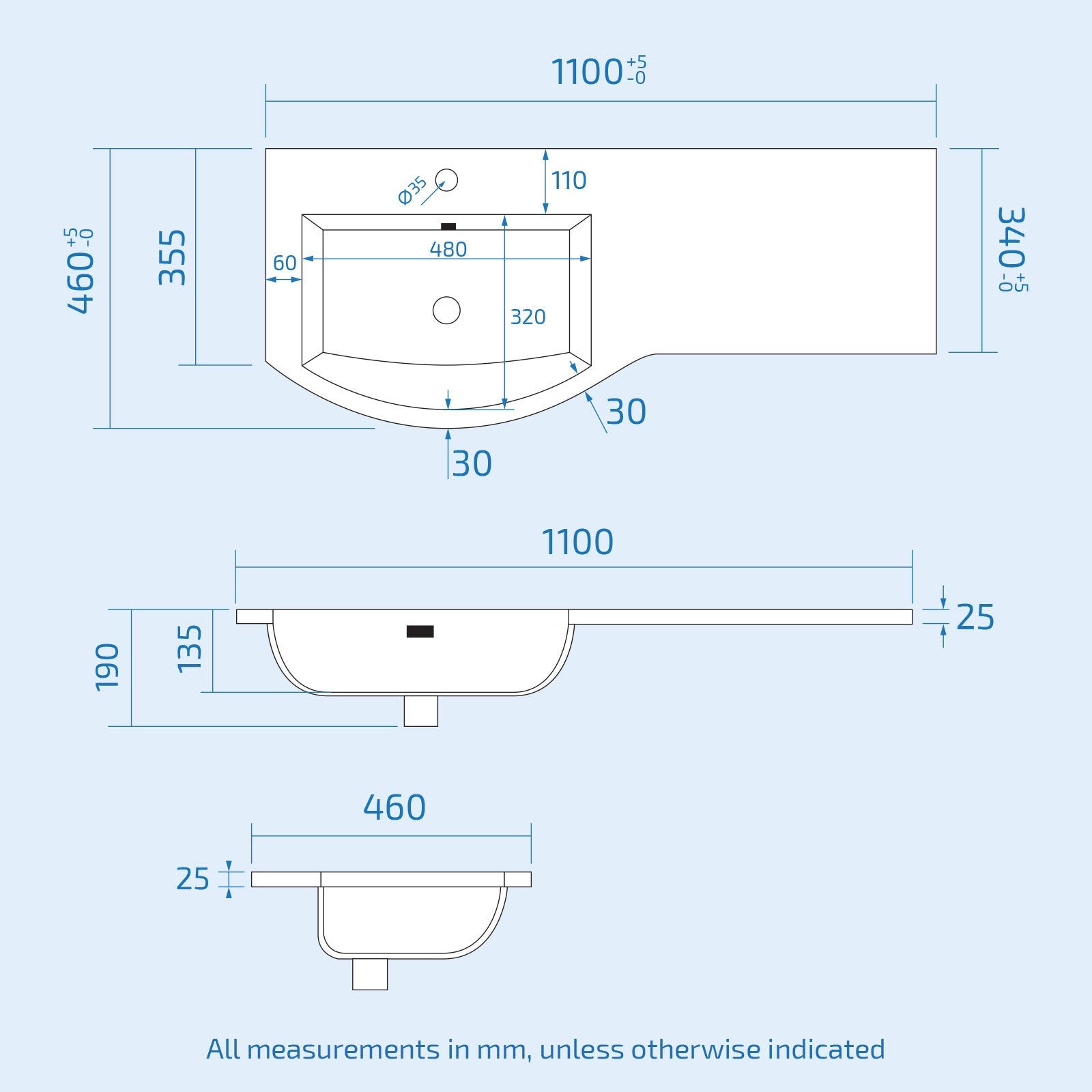 Dene Grey 1100mm Vanity Basin Unit & Eslo Back To Wall Toilet