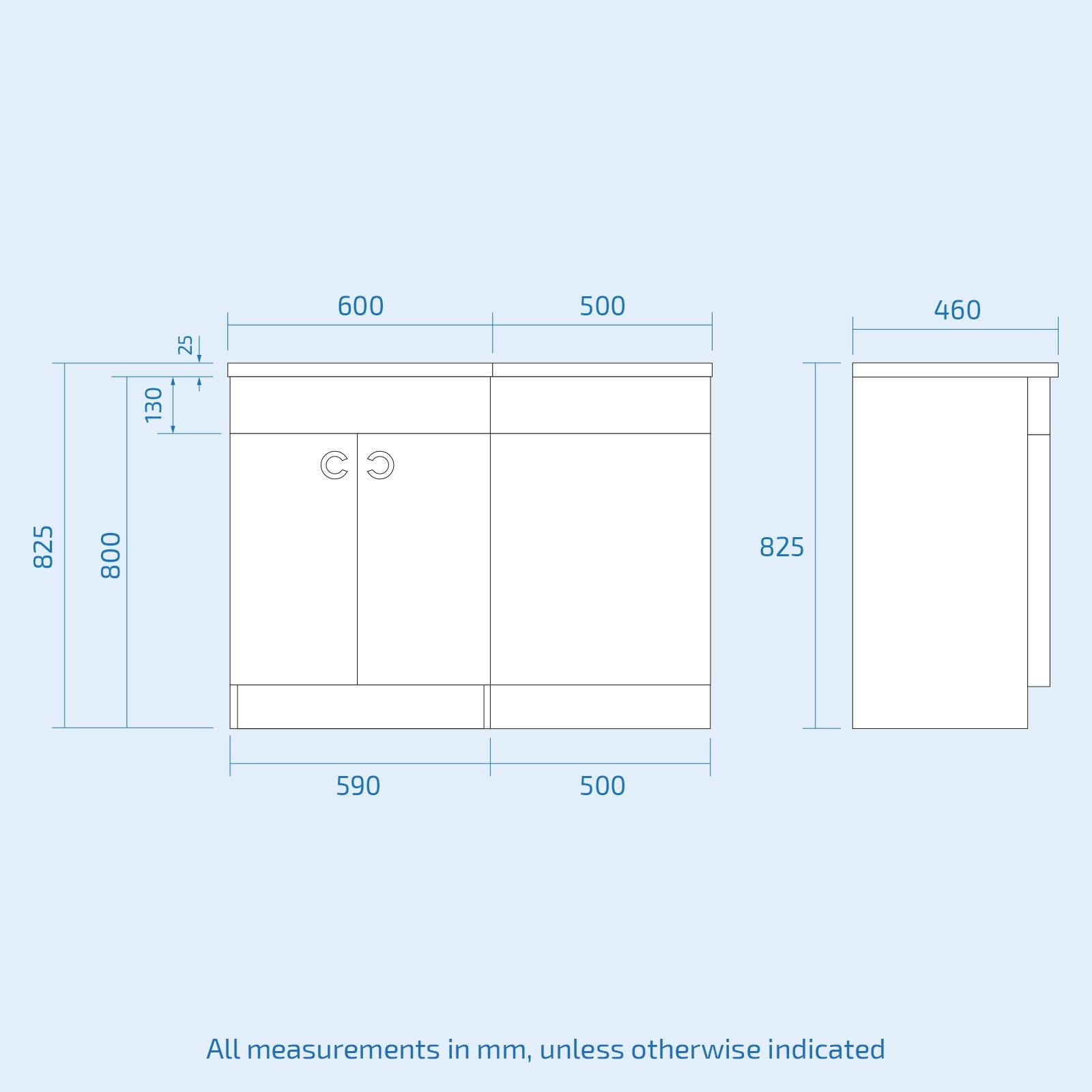 Dene Grey 1100mm Bathroom Left Hand Basin Vanity Unit & Back To Wall WC Toilet