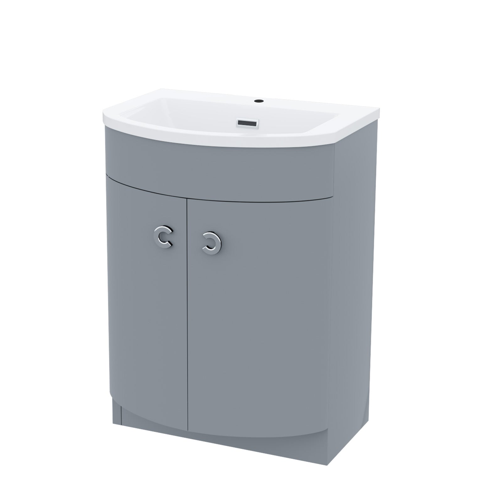 Dene Grey 600mm Modern Vanity Basin Unit