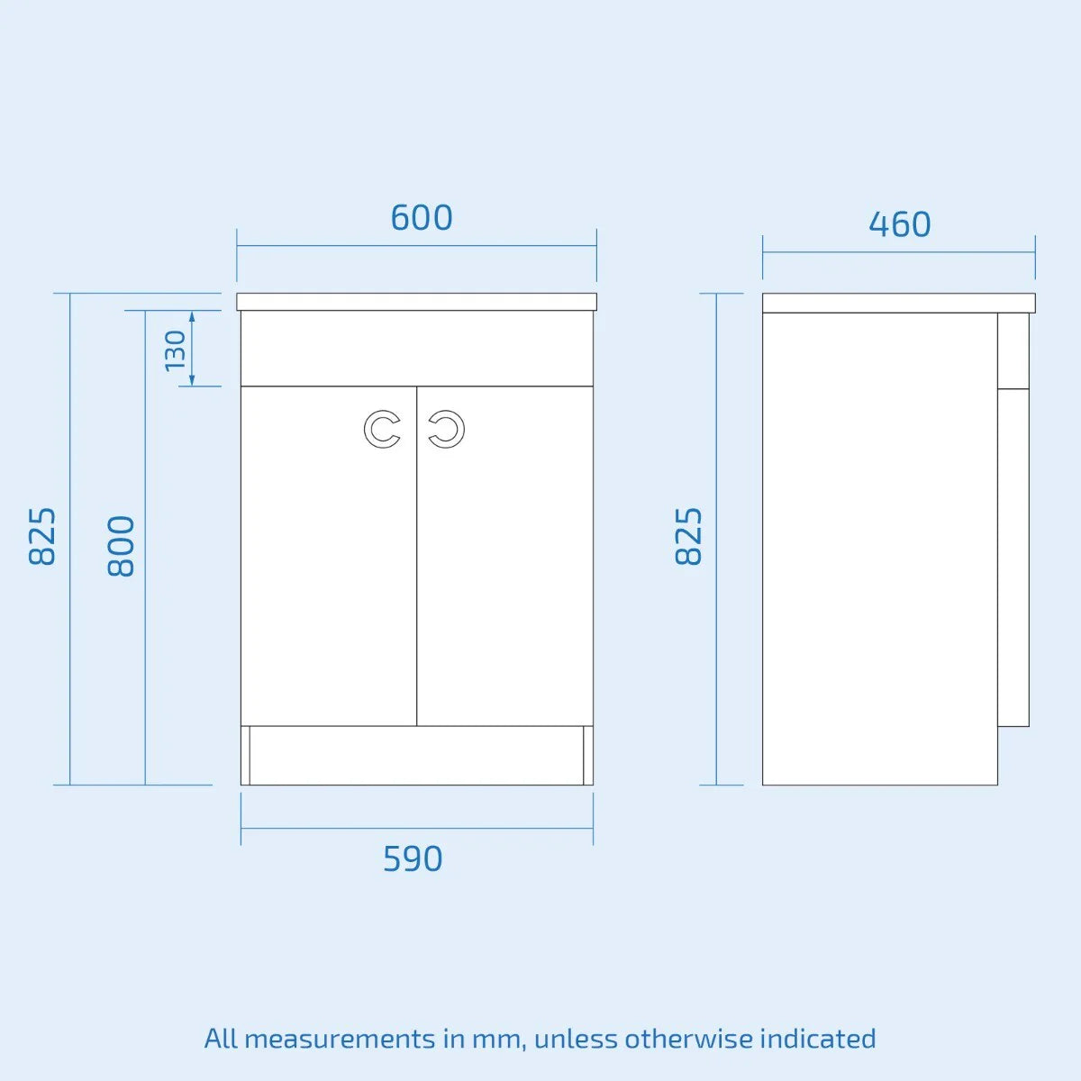 Dene Matte Grey 600mm Freestanding Basin Vanity Unit & Tall Storage Cabinet Bathroom Set