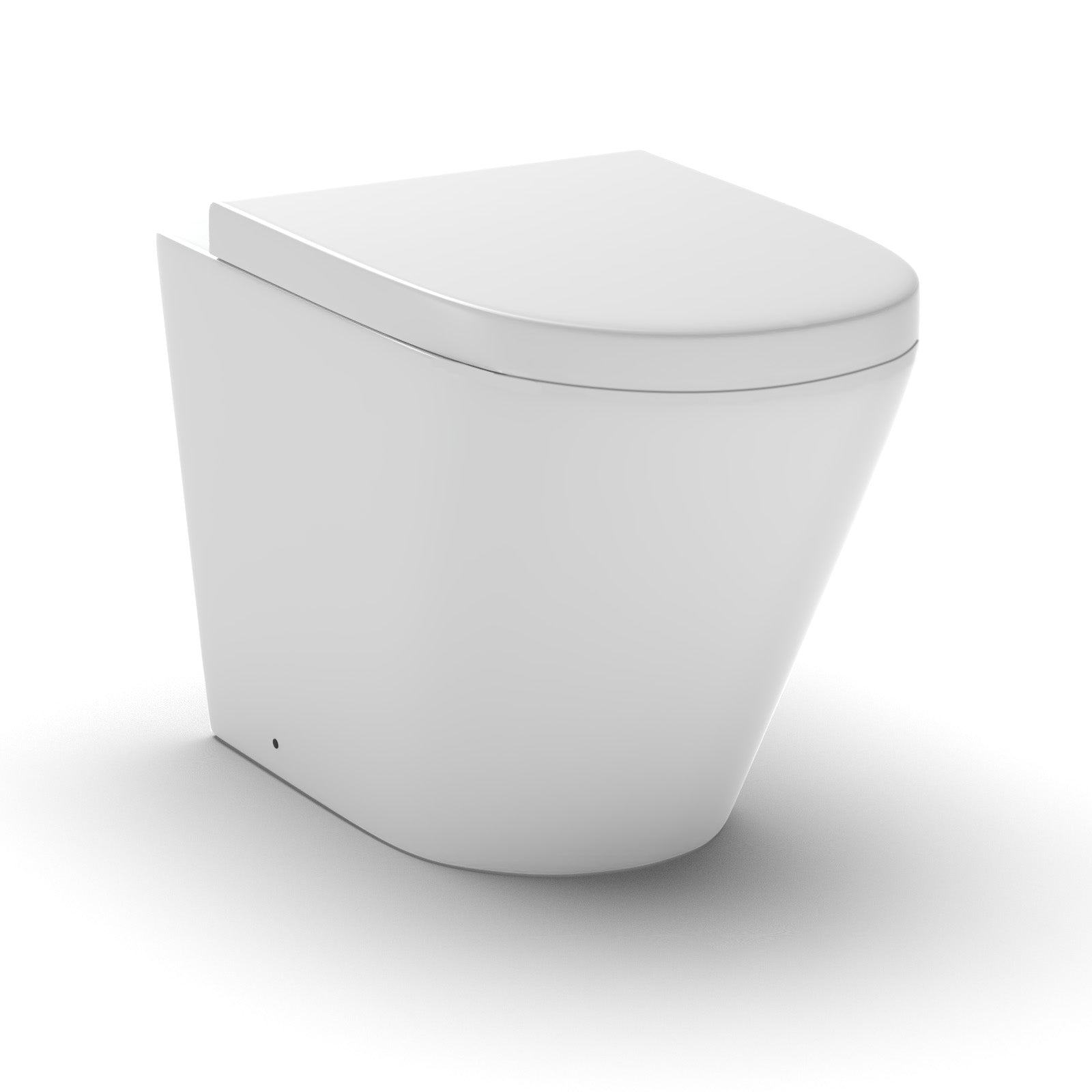 Ellis Round Back To Wall Rimless Toilet Pan + Soft Close Seat