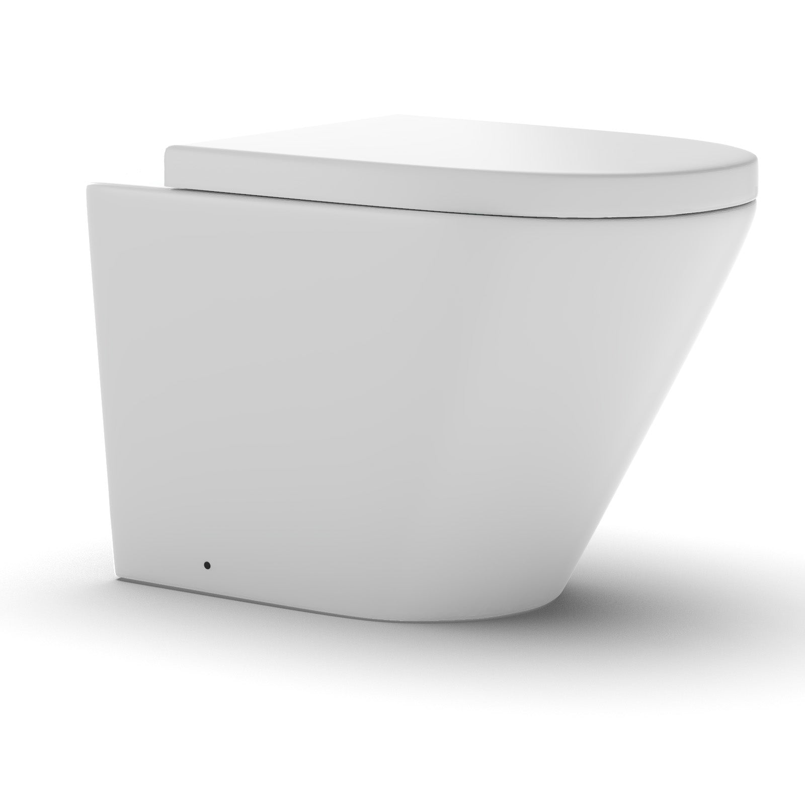 Ellis Round Back To Wall Rimless Toilet Pan + Soft Close Seat