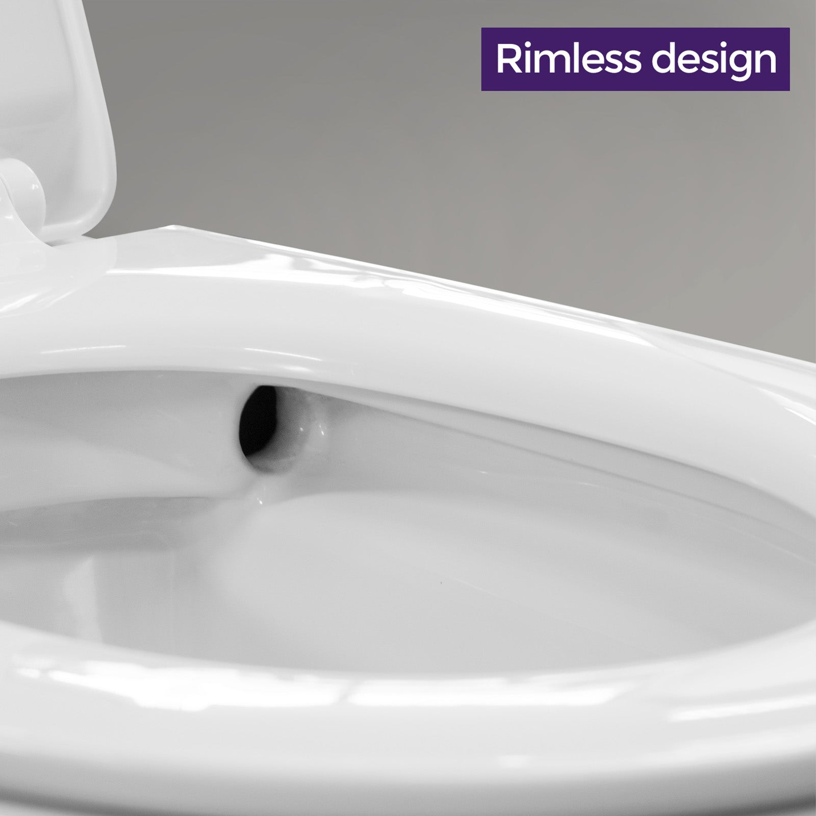 Ellis Round Back To Wall Rimless Toilet Pan + Soft Close Seat