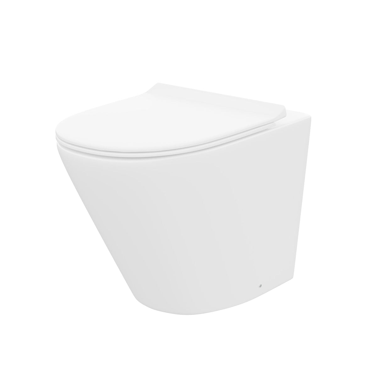 500mm Matt Grey WC Unit with Back To Wall Rimless Toilet