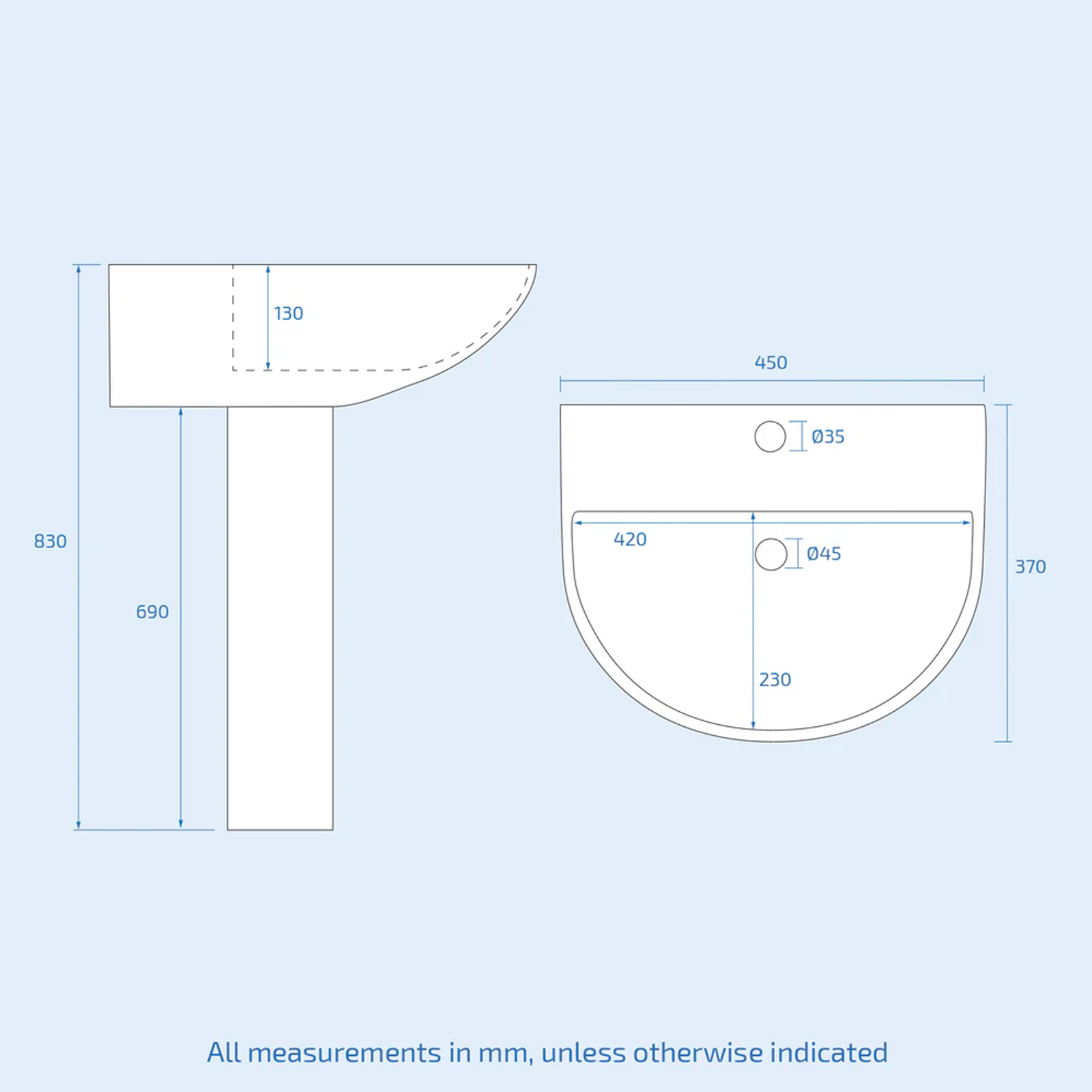 Graham White Closed Coupled Toilet & 450mm Slim Edge Pedestal Basin Set