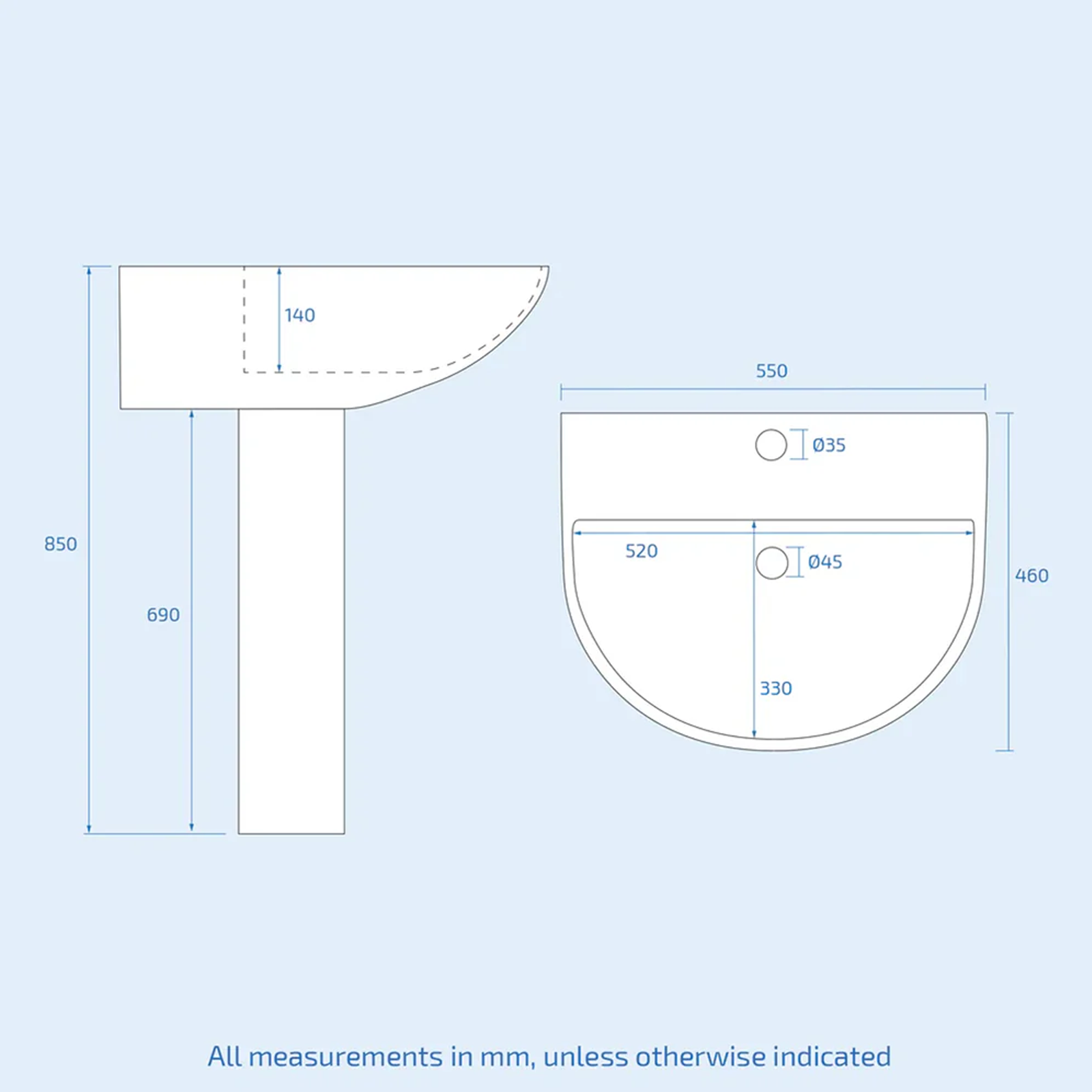 Graham White Close Coupled Toilet, 550mm Slim Edge Pedestal Basin & 1700mm Bath (Front Panel Included) Set