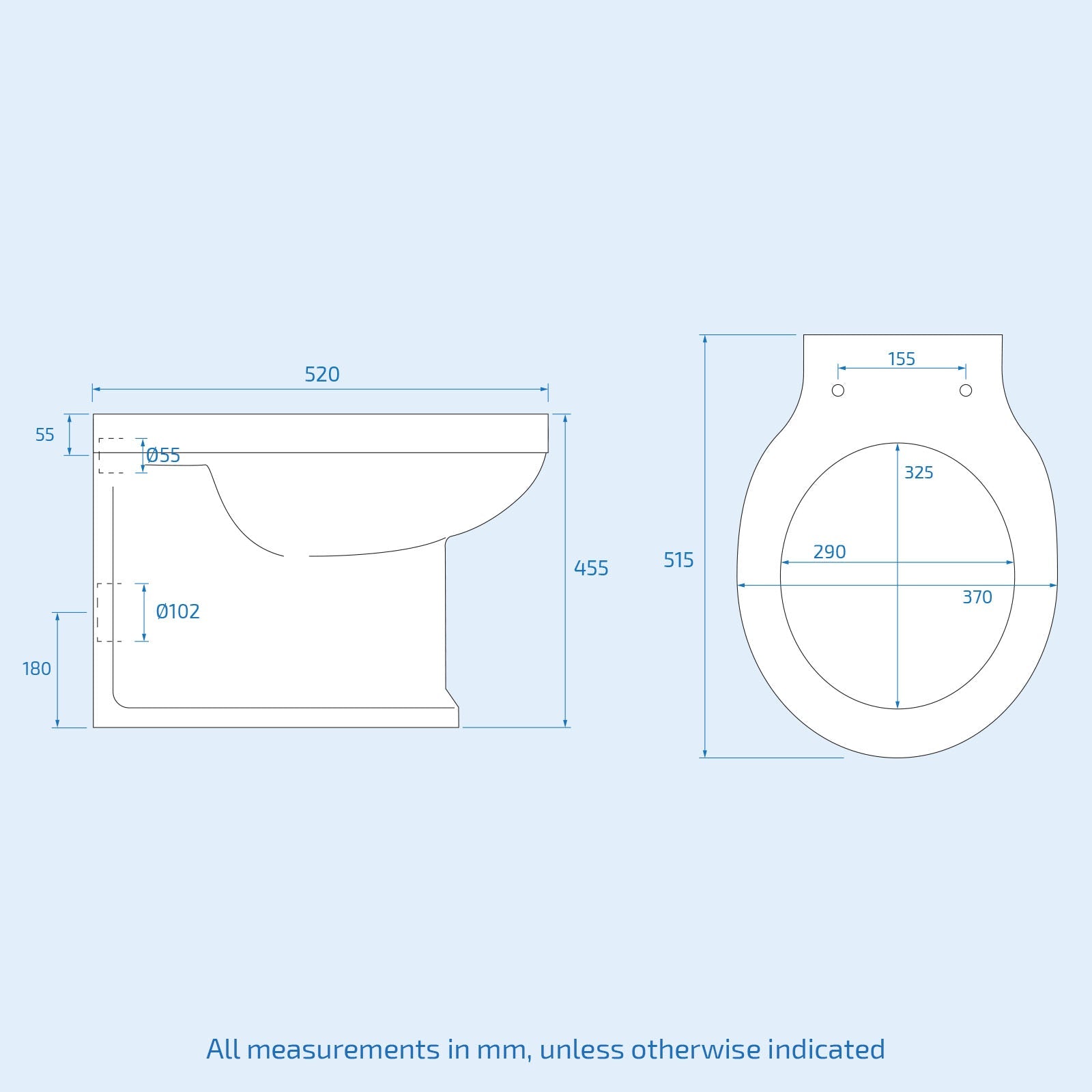White Oval Shape Back to Wall Toilet with Soft Close Slim Seat