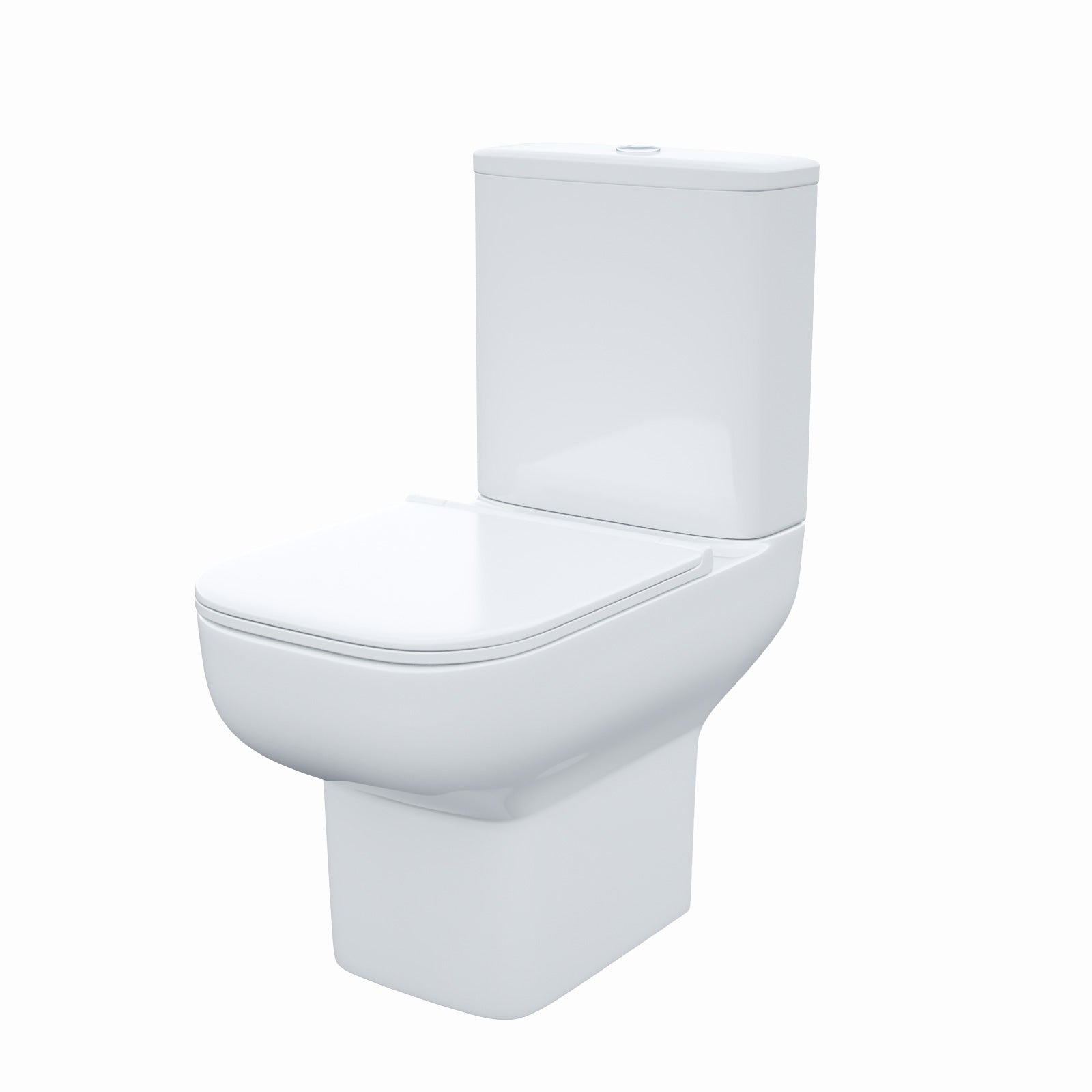Ellen Round Single End Straight Bath, 550mm Flat Pack Vanity Basin Unit, WC Unit & Close Coupled Toilet
