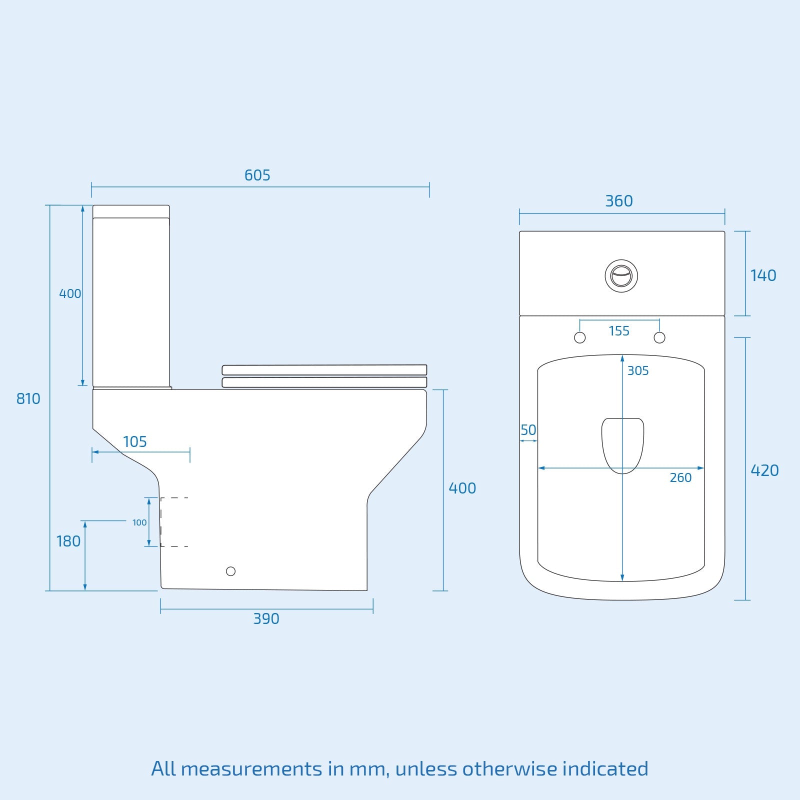Alaska 500mm Matte Grey Drawers Basin Vanity Unit & Close Coupled Toilet