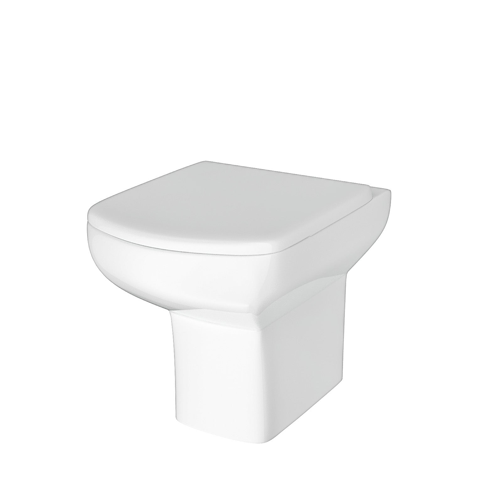 Modern Back to Wall Rimless Toilet and Soft Close Seat White