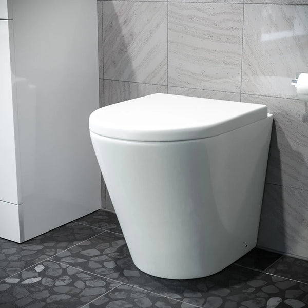 D Shape Rimless Short Projection BTW Pan with Soft Close Seat