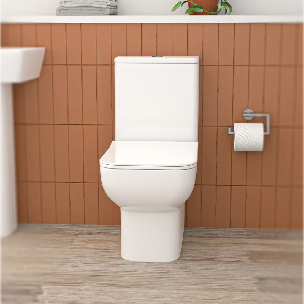 Oxford Square Rimless Close Coupled Toilet With Seat & Cistern