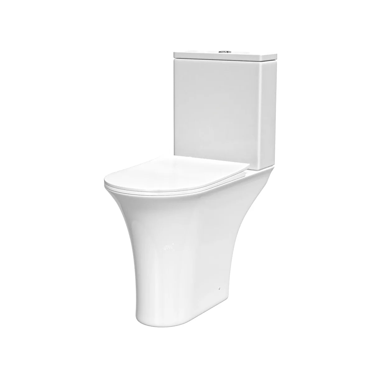 Modern Rimless Comfort Height Close Coupled Toilet Pan Seat