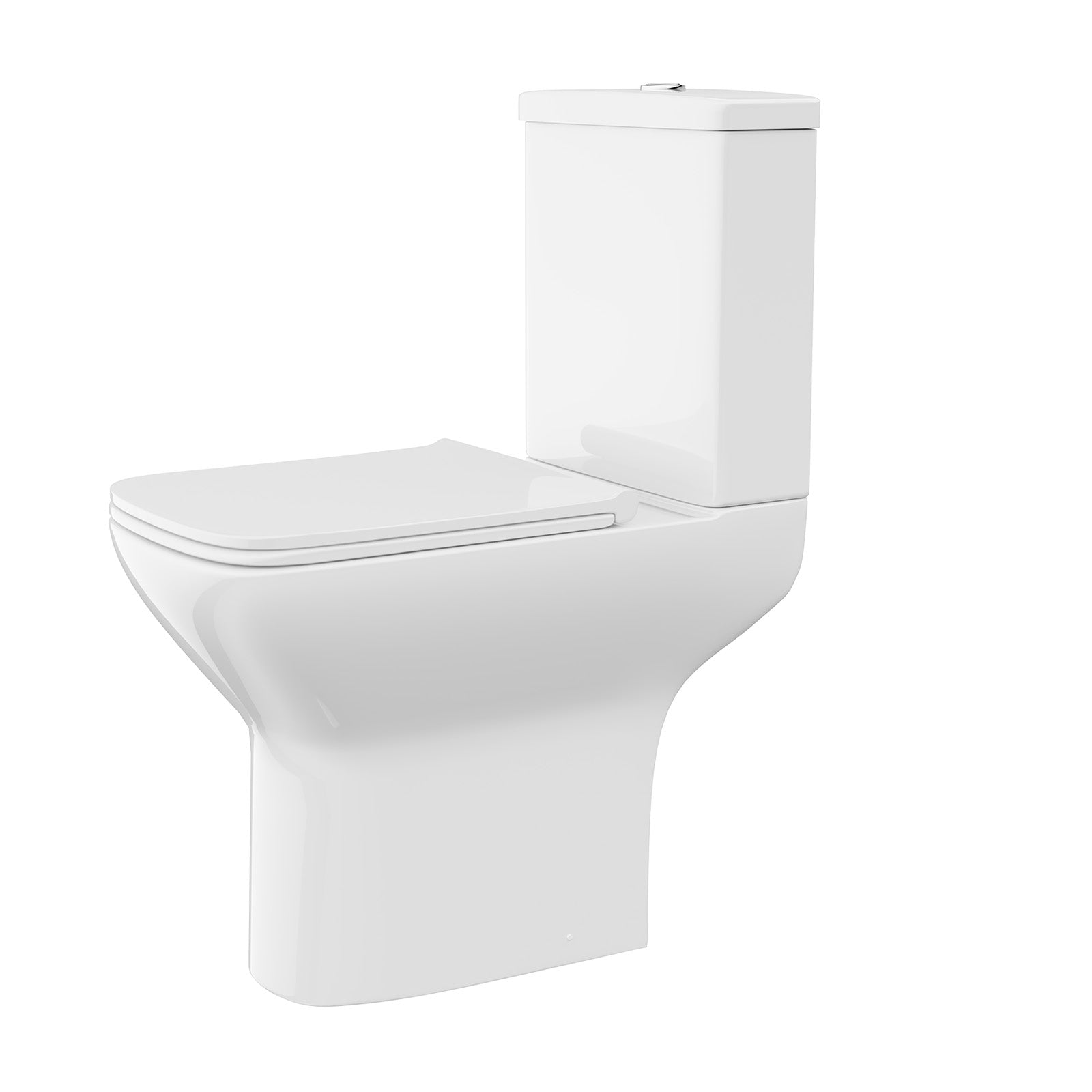Nanuya 500mm Floorstanding White Basin Vanity & Rimless Close Coupled Toilet Flat Pack