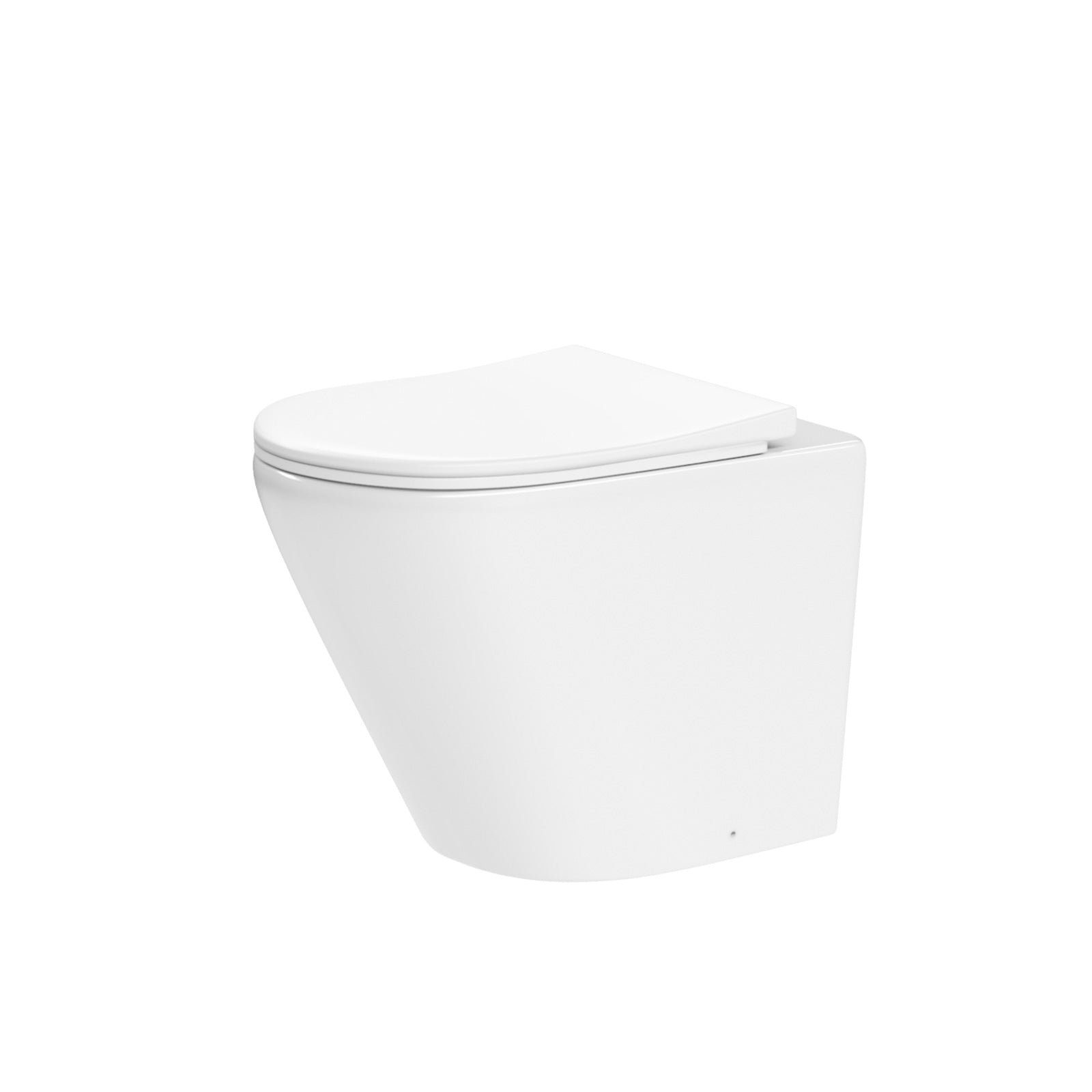 Ellen 550mm White Basin Vanity Cabinet With WC, BTW Toilet, Bath & Front Panel