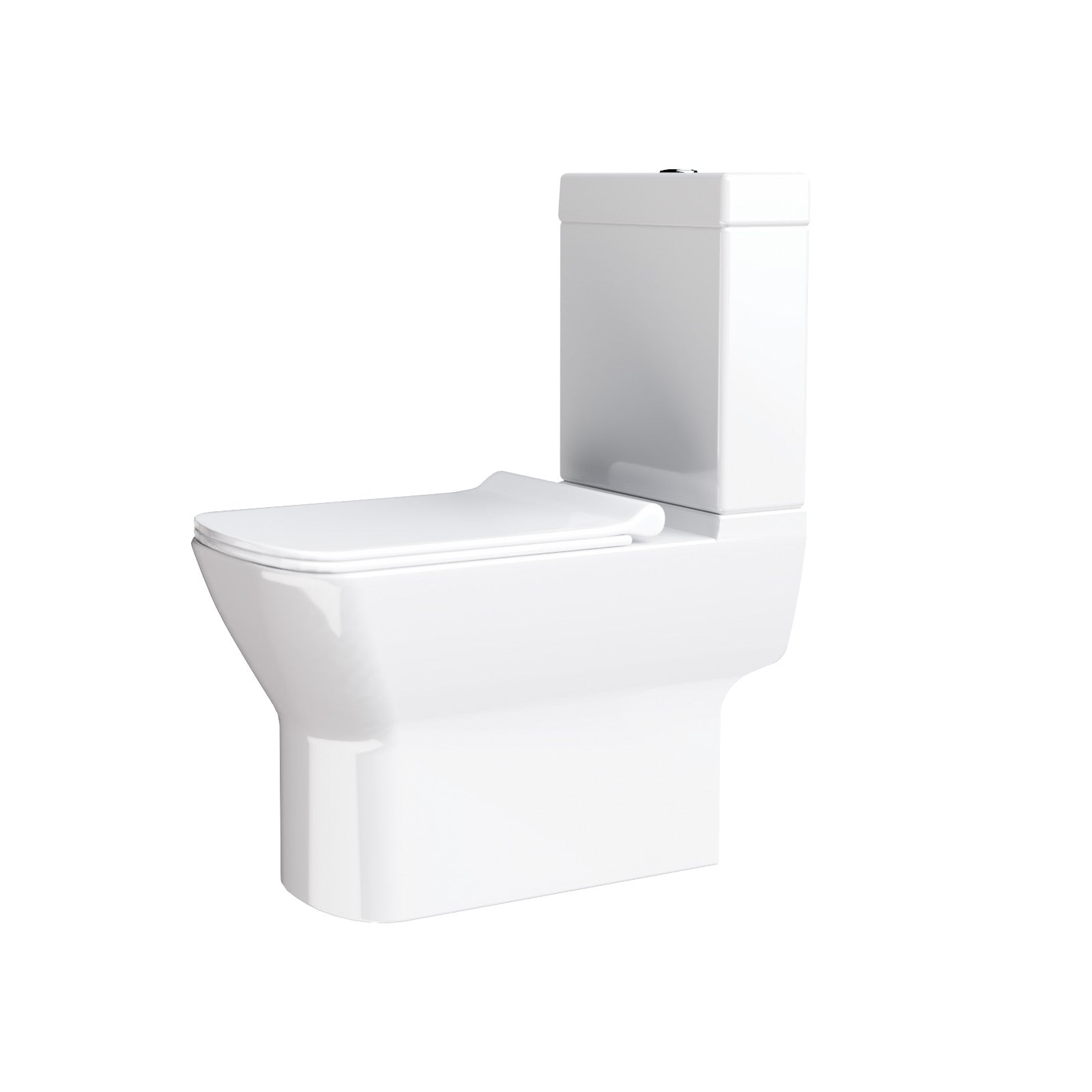 Kendal Modern Stylish Bathroom Close Coupled Toilet with Soft Close Seat White
