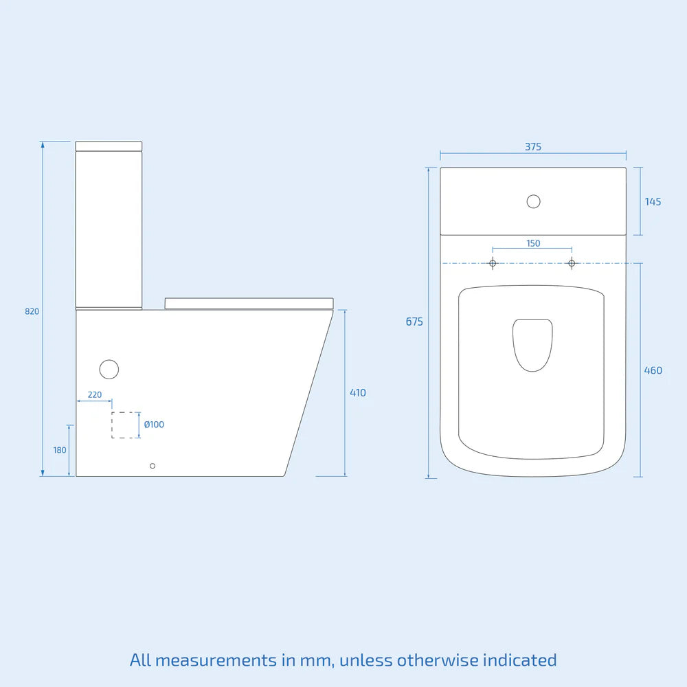 Nanuya 500mm Matte Grey Basin Vanity & Rimless White Close Coupled Toilet