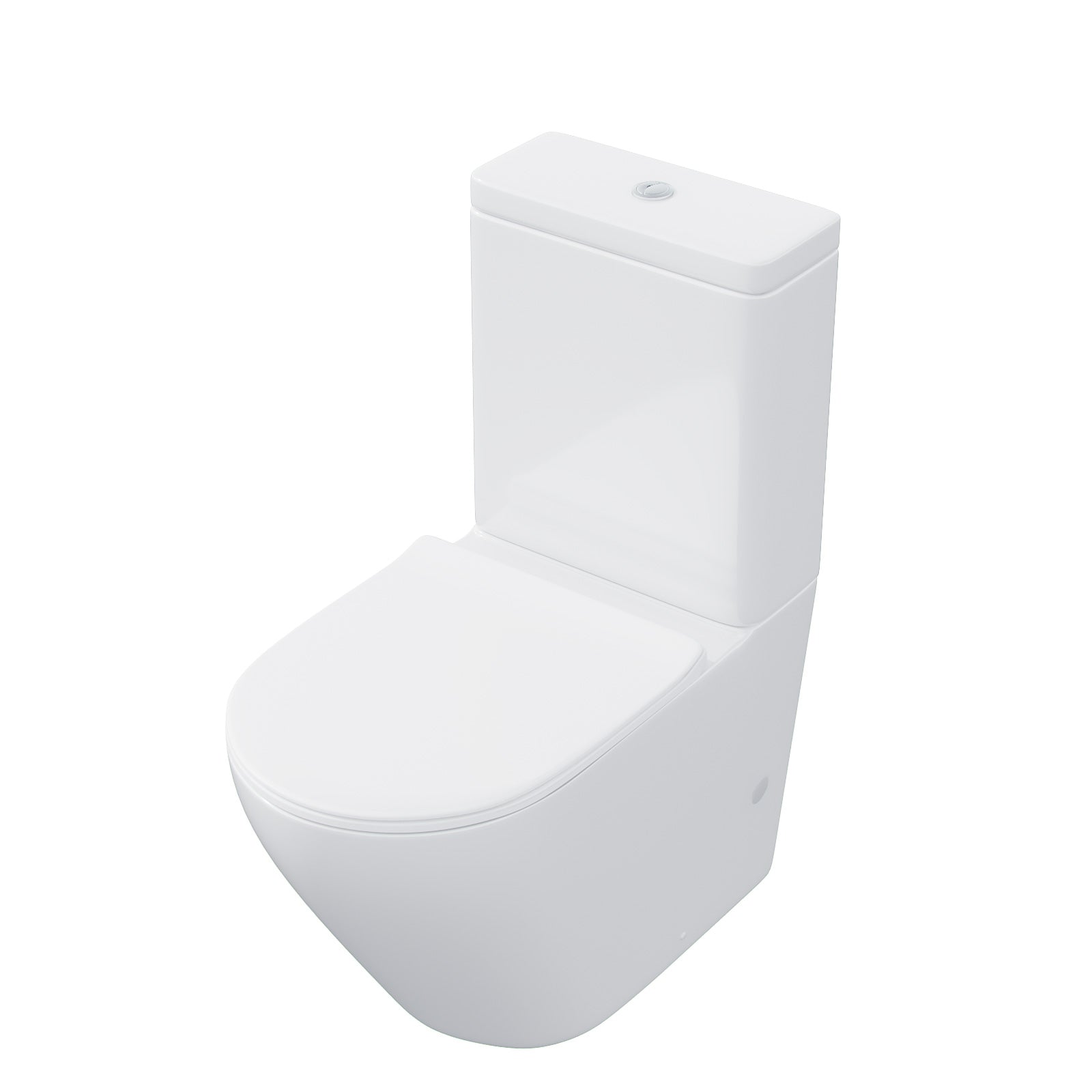 Ellen 1700mm Round Bath, 550mm Vanity and Curved Toilet Suite White