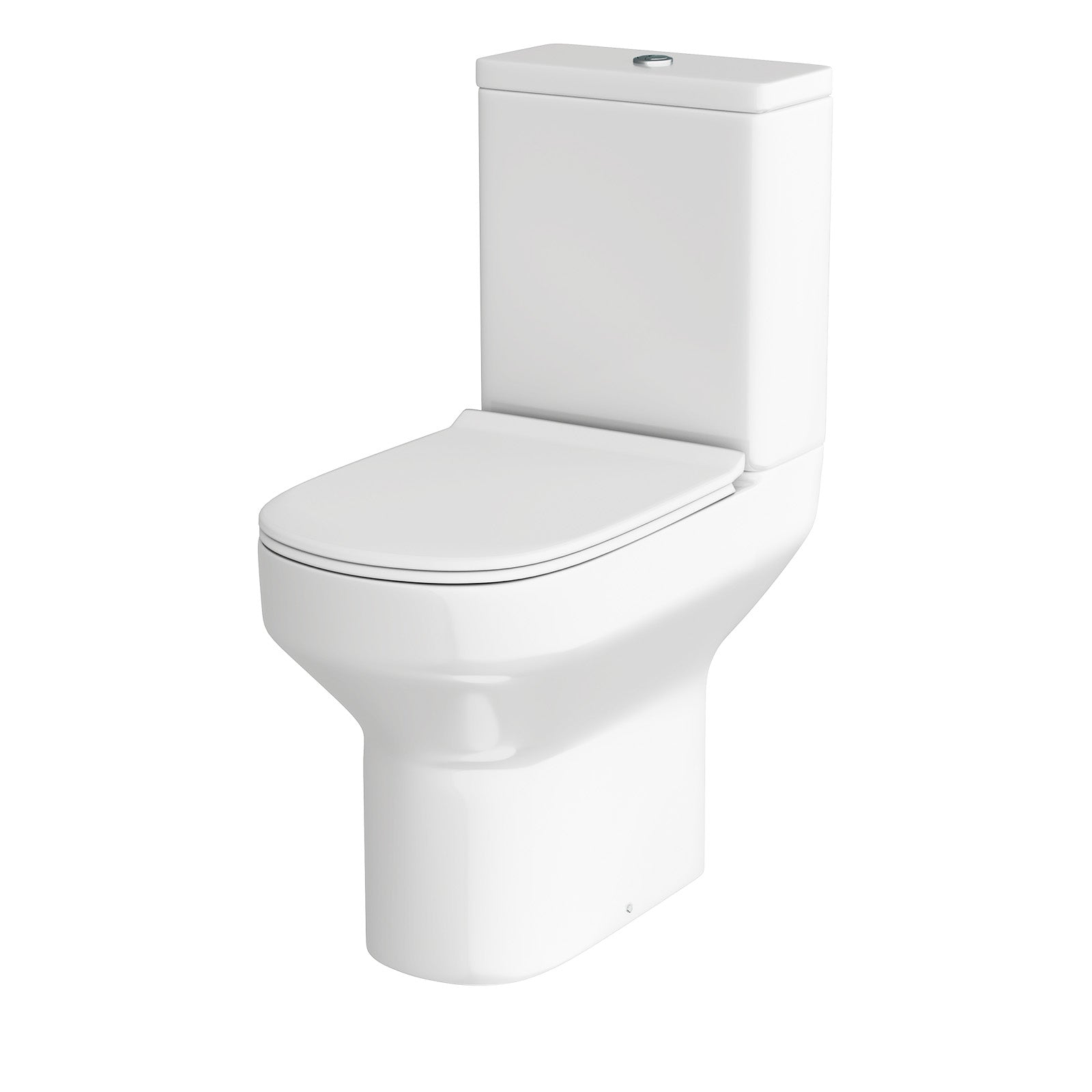 Modern Comfort Height Close Coupled Toilet Cistern & Soft Close Seat