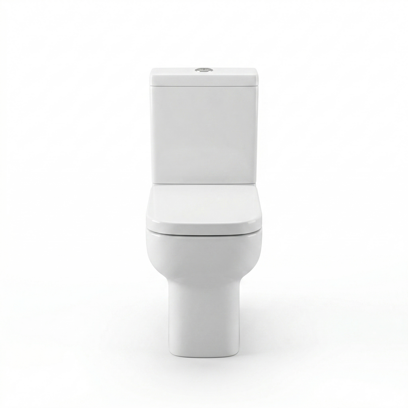 Kartell Options 600 White Comfort Height Close Coupled Rimless Square Toilet with Cistern & Soft Close Seat