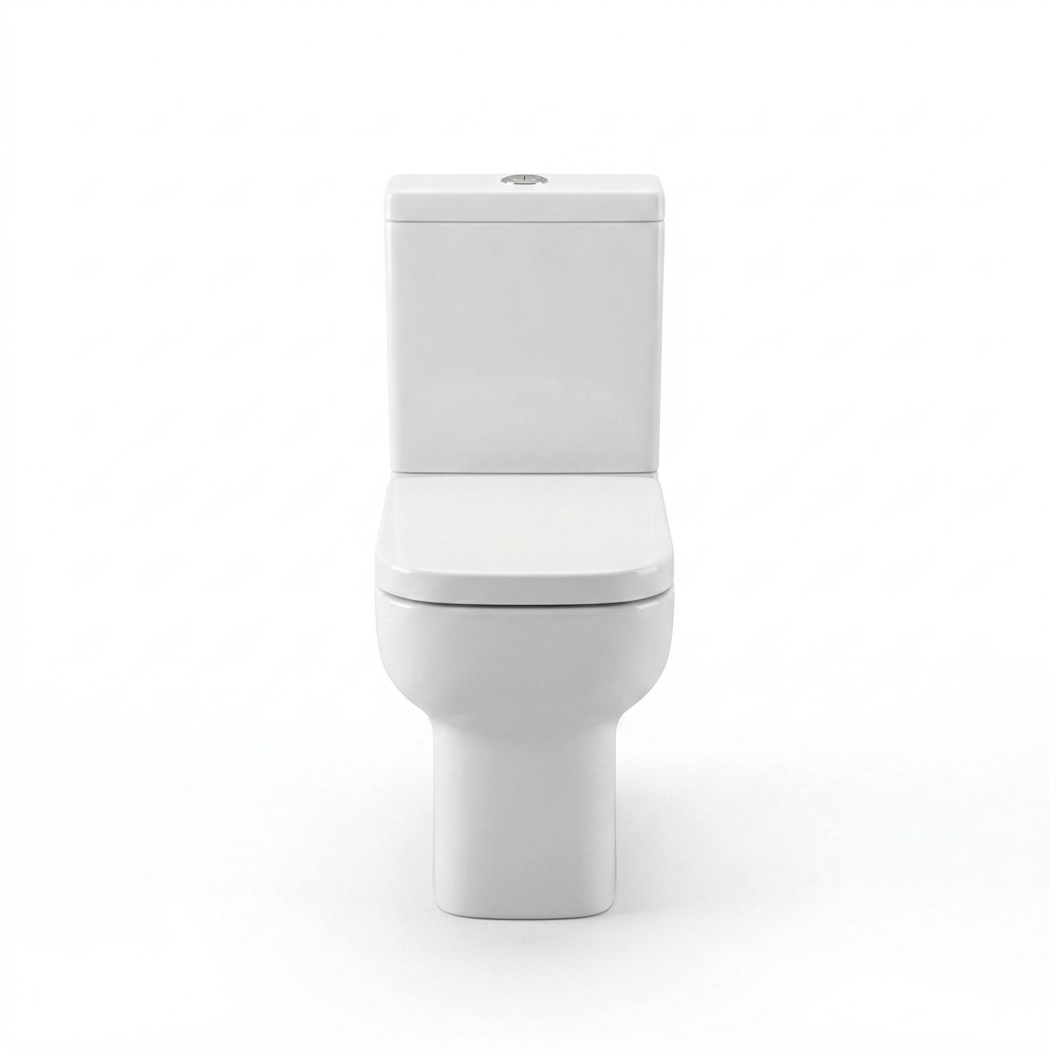 Kartell Options 600 White Comfort Height Close Coupled Rimless Square Toilet with Cistern & Soft Close Seat