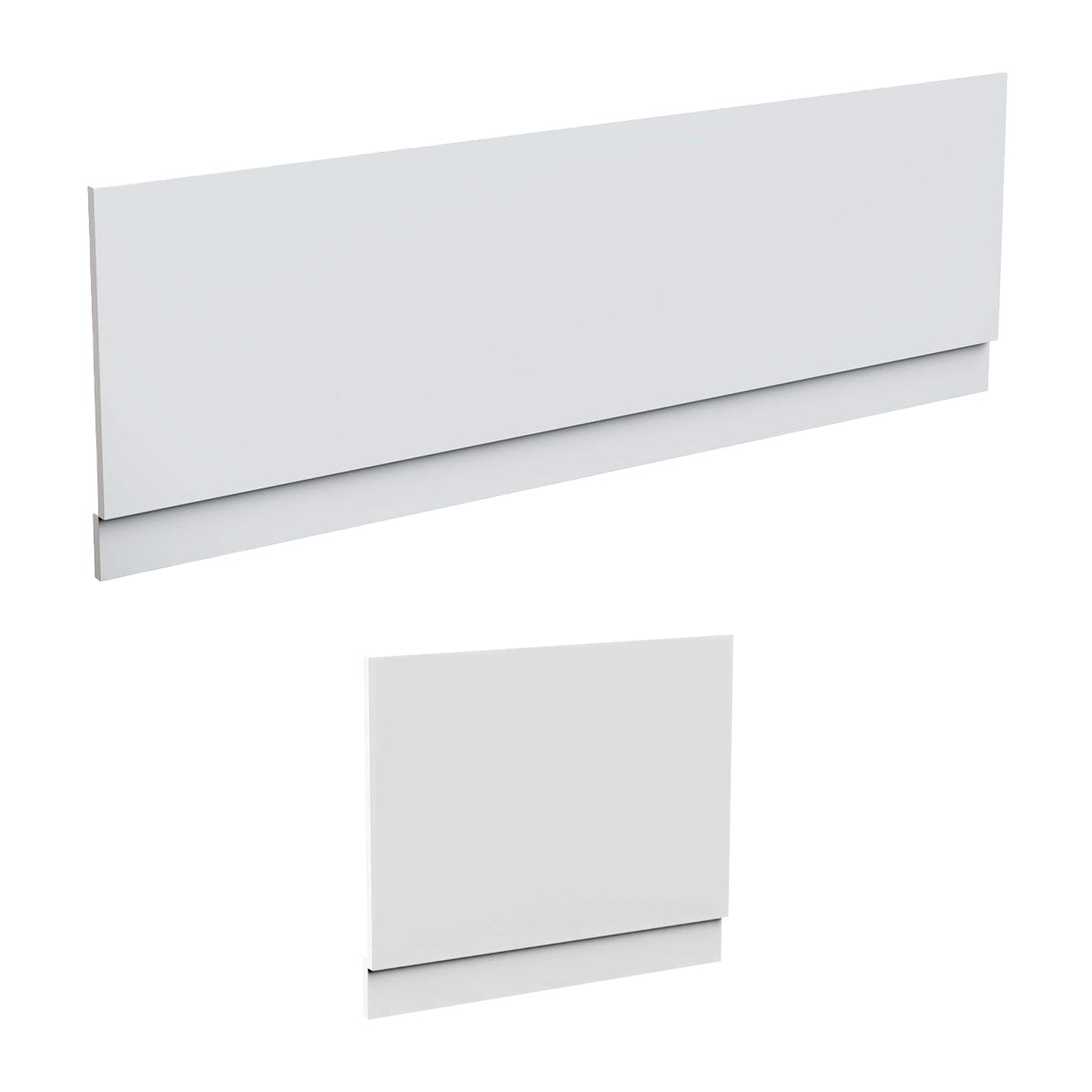 Gorge 1800mm White PVC Front & End Panel + Plinth