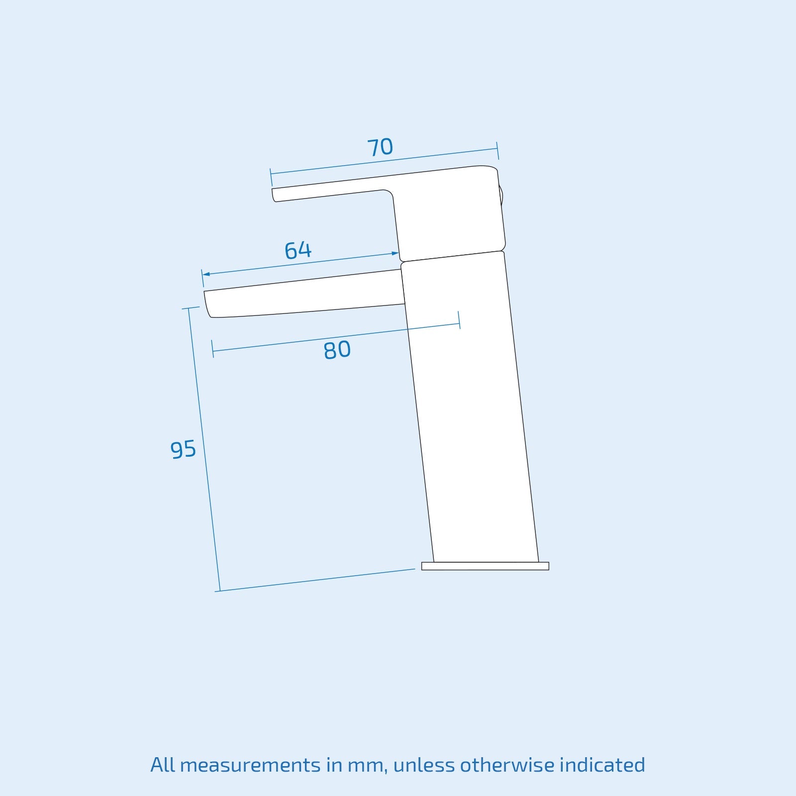 Centa Modern Deck Mounted Waterfall Bath Filler Mixer Tap