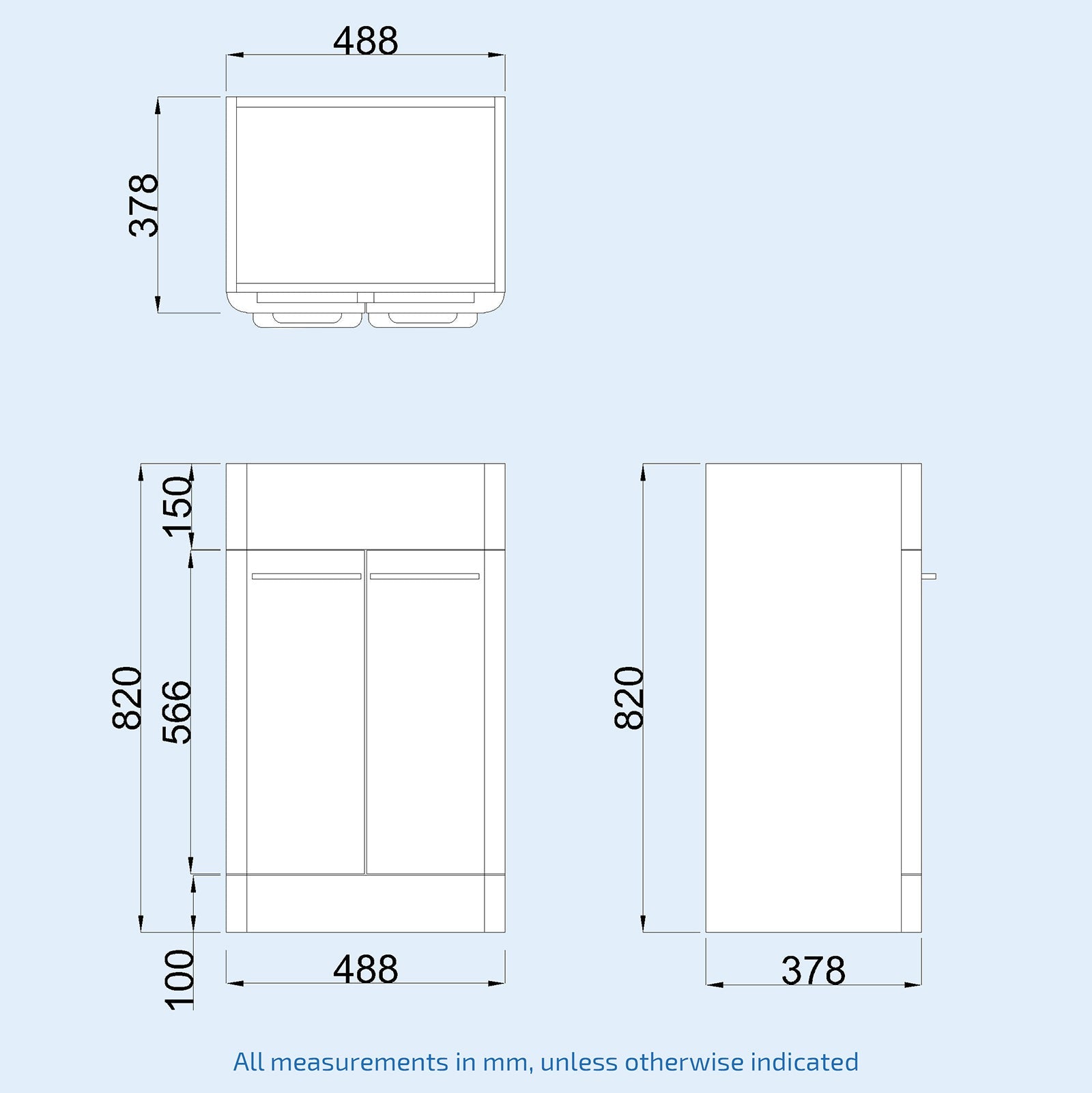 Afern 500mm Freestanding Modern Gloss White Flat Packed Vanity Unit with Close Coupled Toilet
