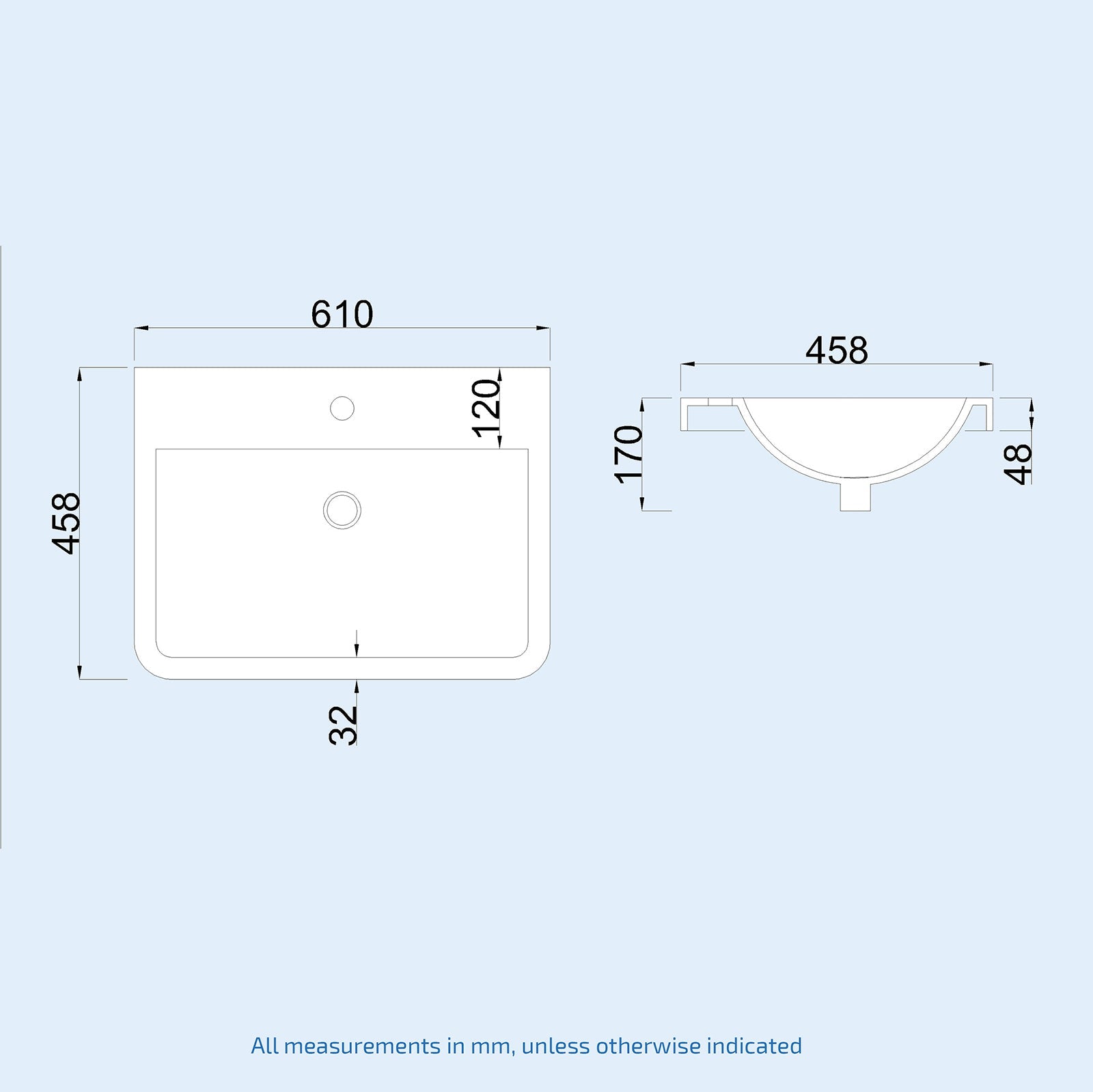Afern 600mm Freestanding Modern Gloss White Flat Packed Vanity Unit with Close Coupled Toilet