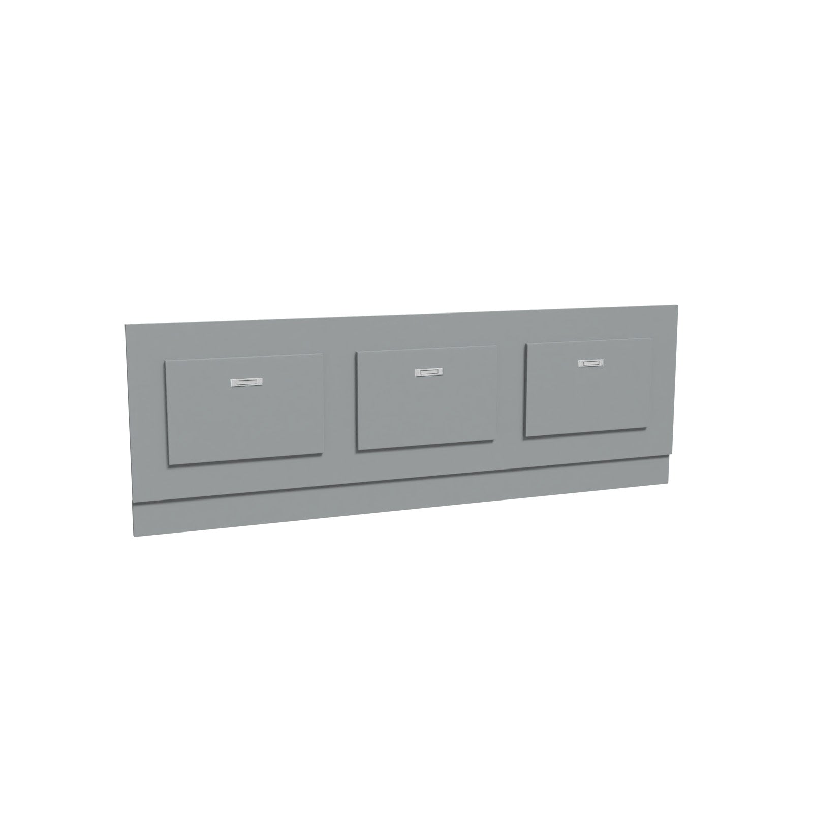 Matt Grey 1800mm Magnetic Door Durable PVC Front Bath Panel