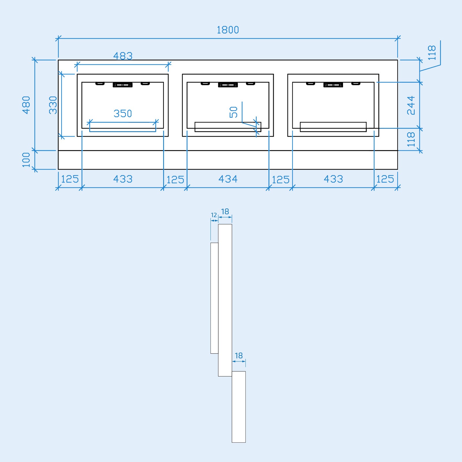 White 1800mm Magnetic Door Durable PVC Front Bath Panel