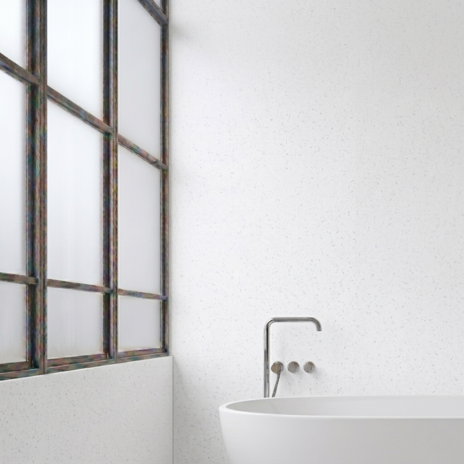Rome Matte White Terazzo PVC Shower Wall Panel 1000mm x 2400 mm x 10mm