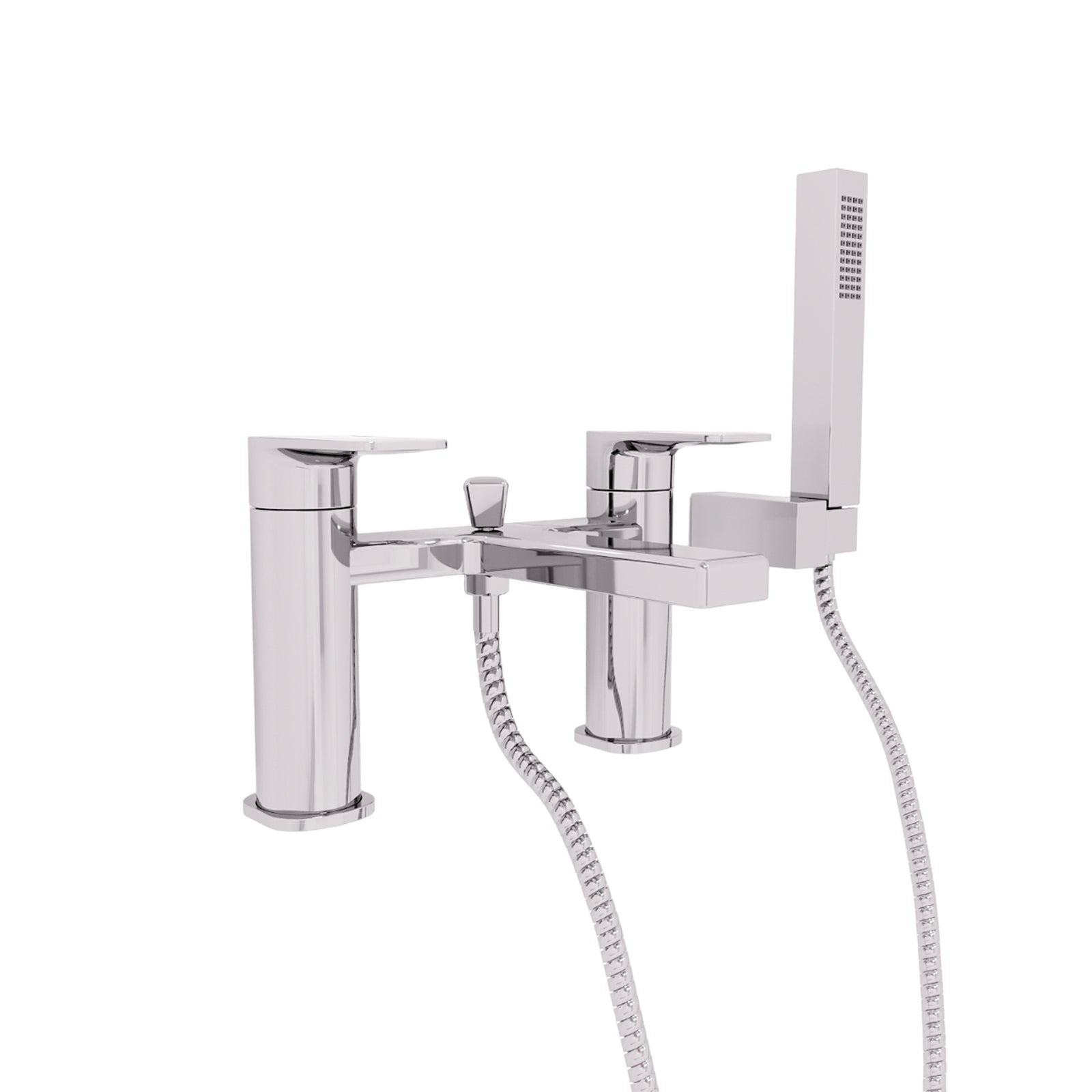 Gisela Deck Mounted Chrome Bath Shower Mixer Tap with Shower Handset