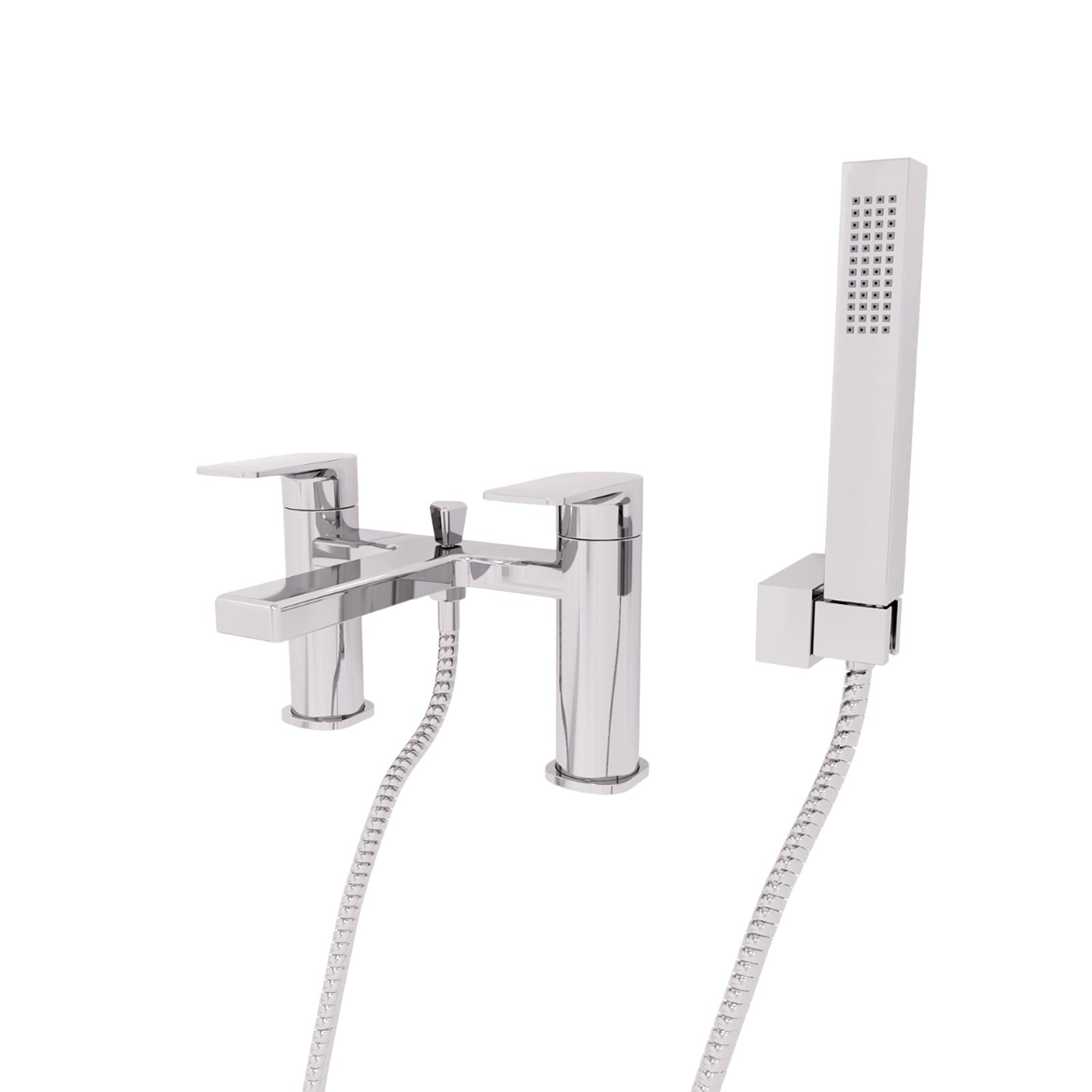 Gisela Deck Mounted Chrome Bath Shower Mixer Tap with Shower Handset