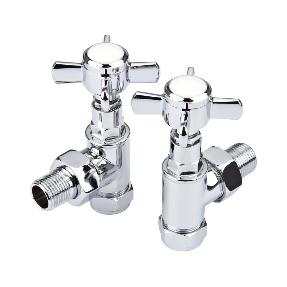 Cross Angled Radiator Valves 15 mm