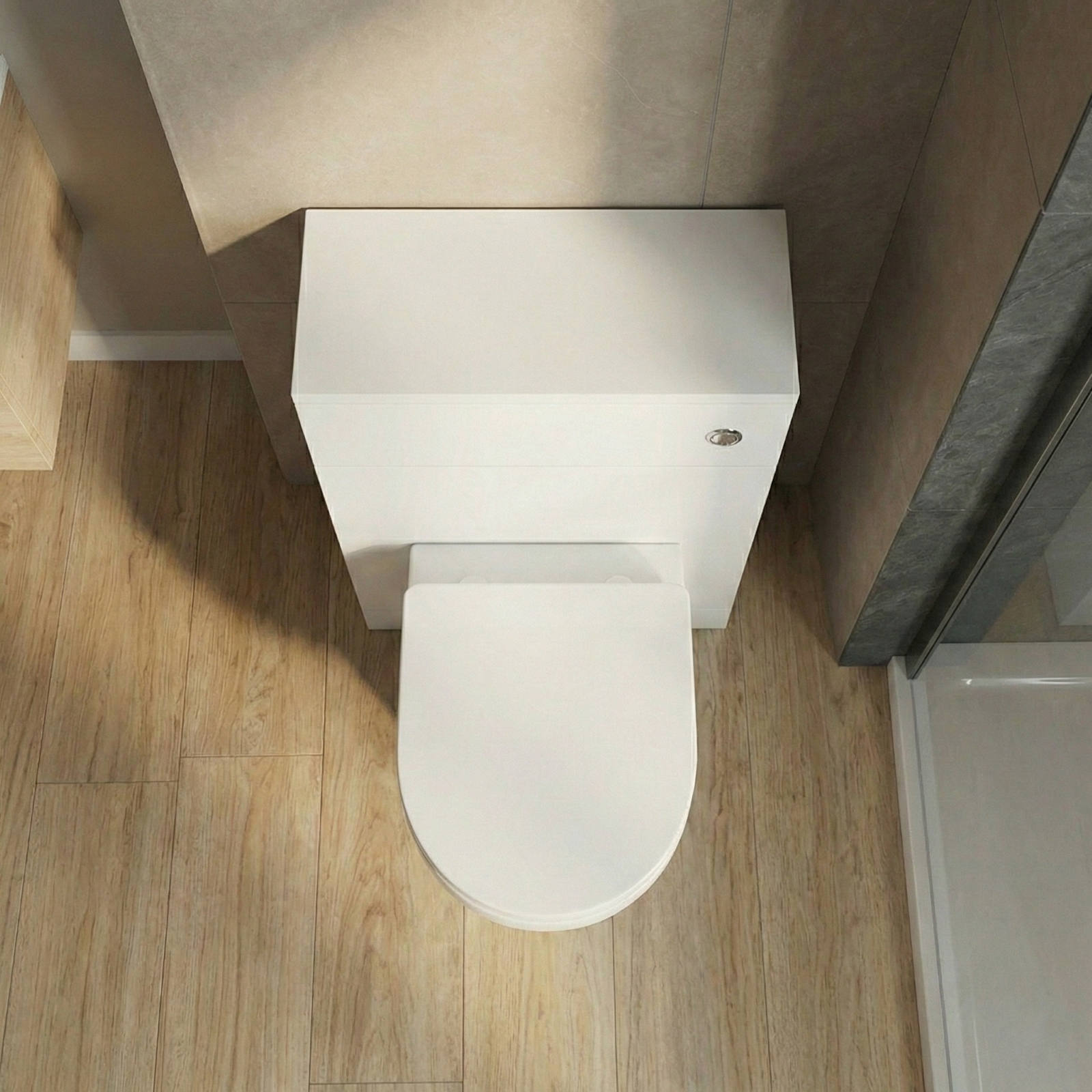 Melbourne White Back To Wall WC Toilet Unit + Soft Close Seat