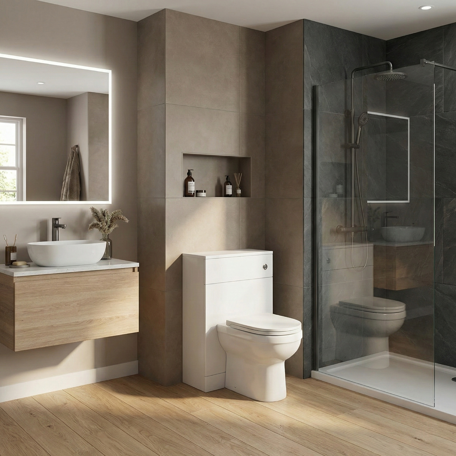 Melbourne White Back To Wall WC Toilet Unit + Soft Close Seat