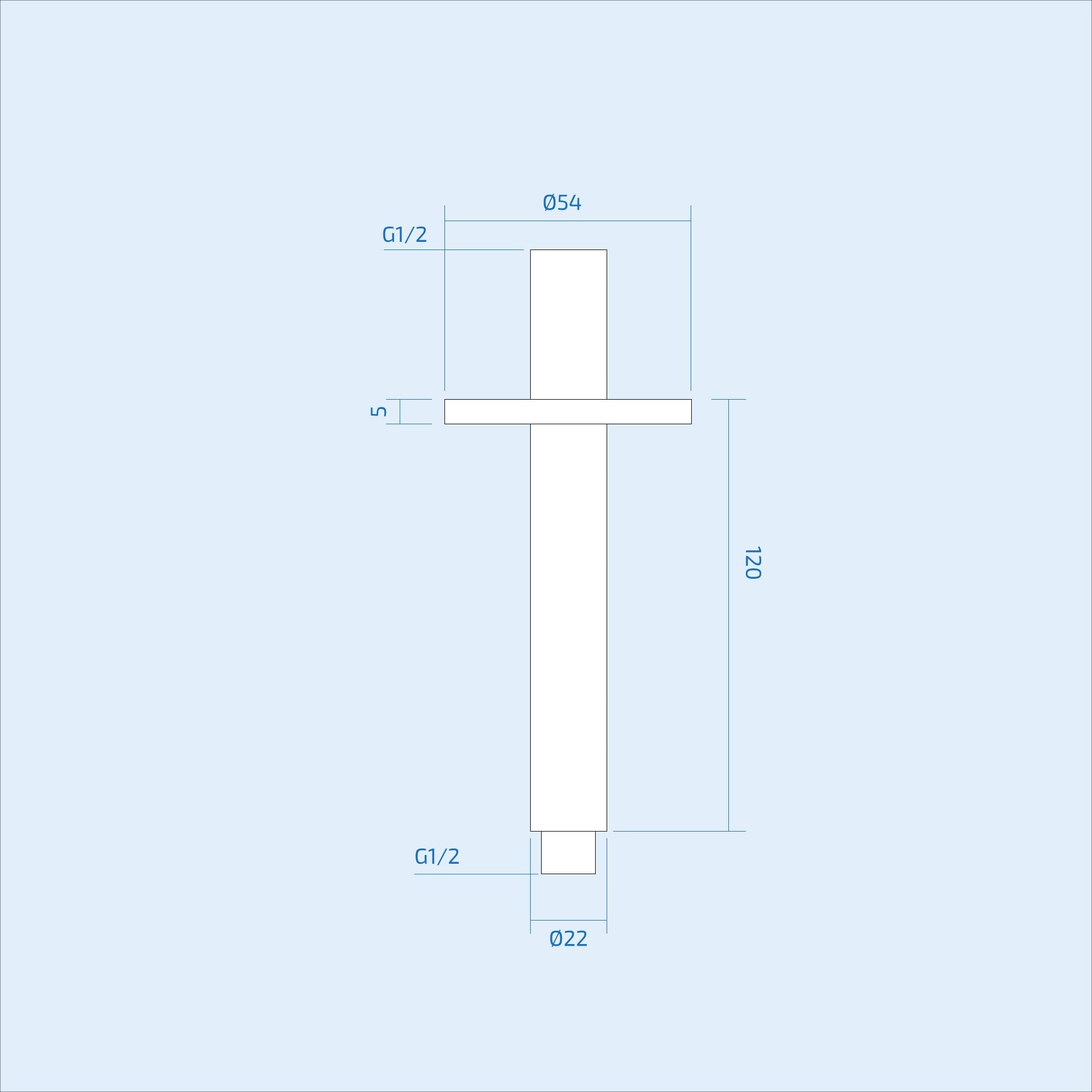 Calla 2 Way Slim Round Ceiling Thermostatic Concealed Bathroom Shower Rail Head