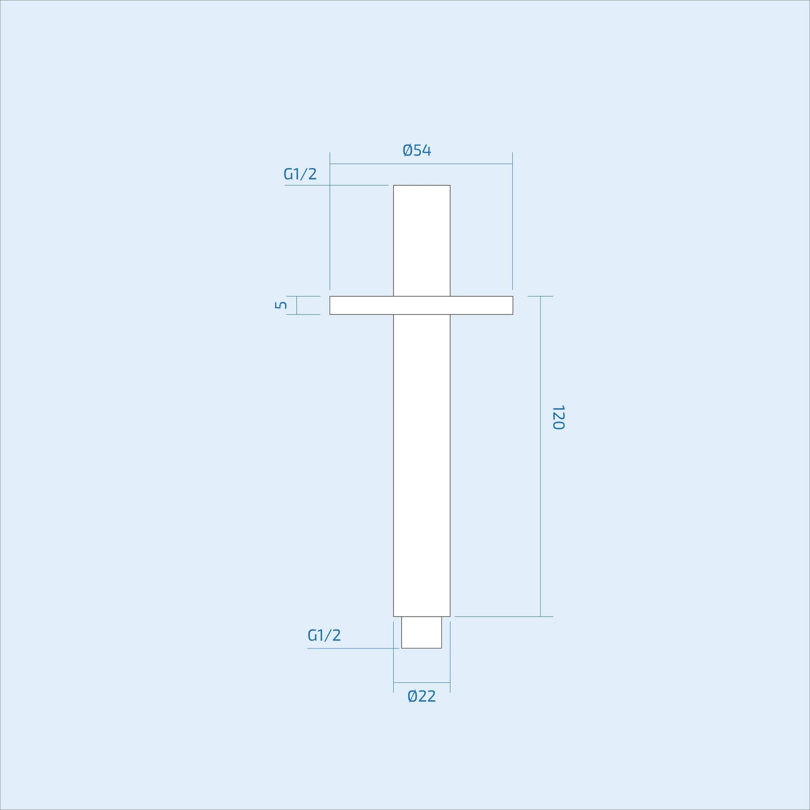 Lily Ceiling Slim Round Head with Concealed Thermostatic Shower Mixer Valve