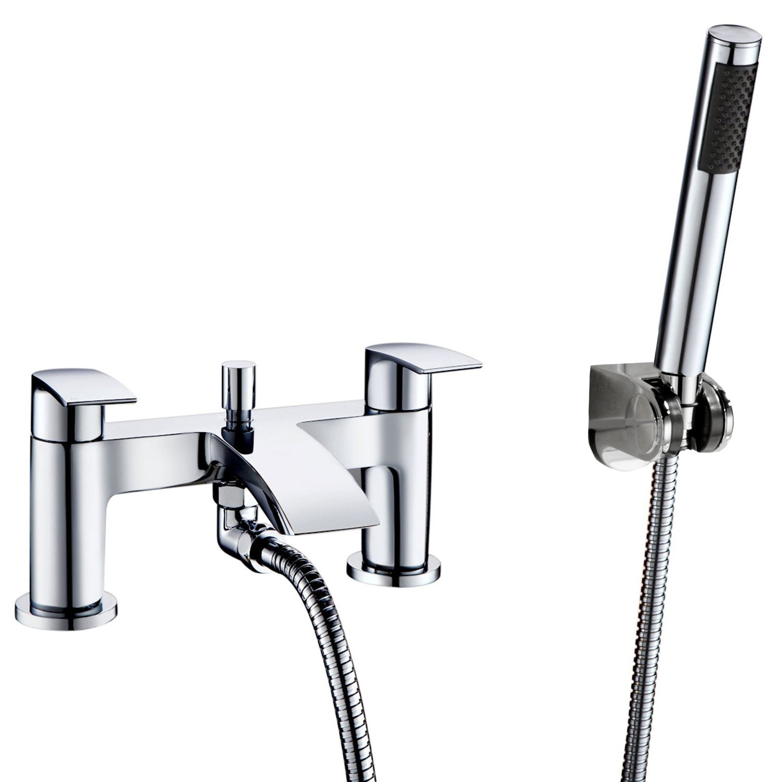 Vago Waterfall Chrome Mixer Tap Bathroom Taps with Hand Held Shower Handset