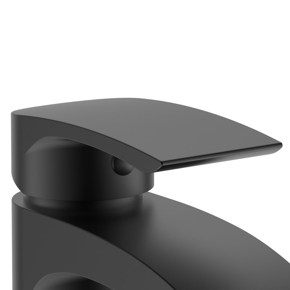 Matt Black Mini Cloakroom Bathroom Basin Mono Mixer Tap