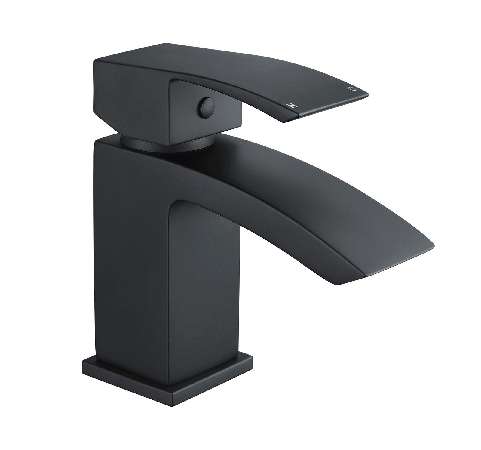 Arke Modern Matte Black Basin Sink Mono Mixer Tap